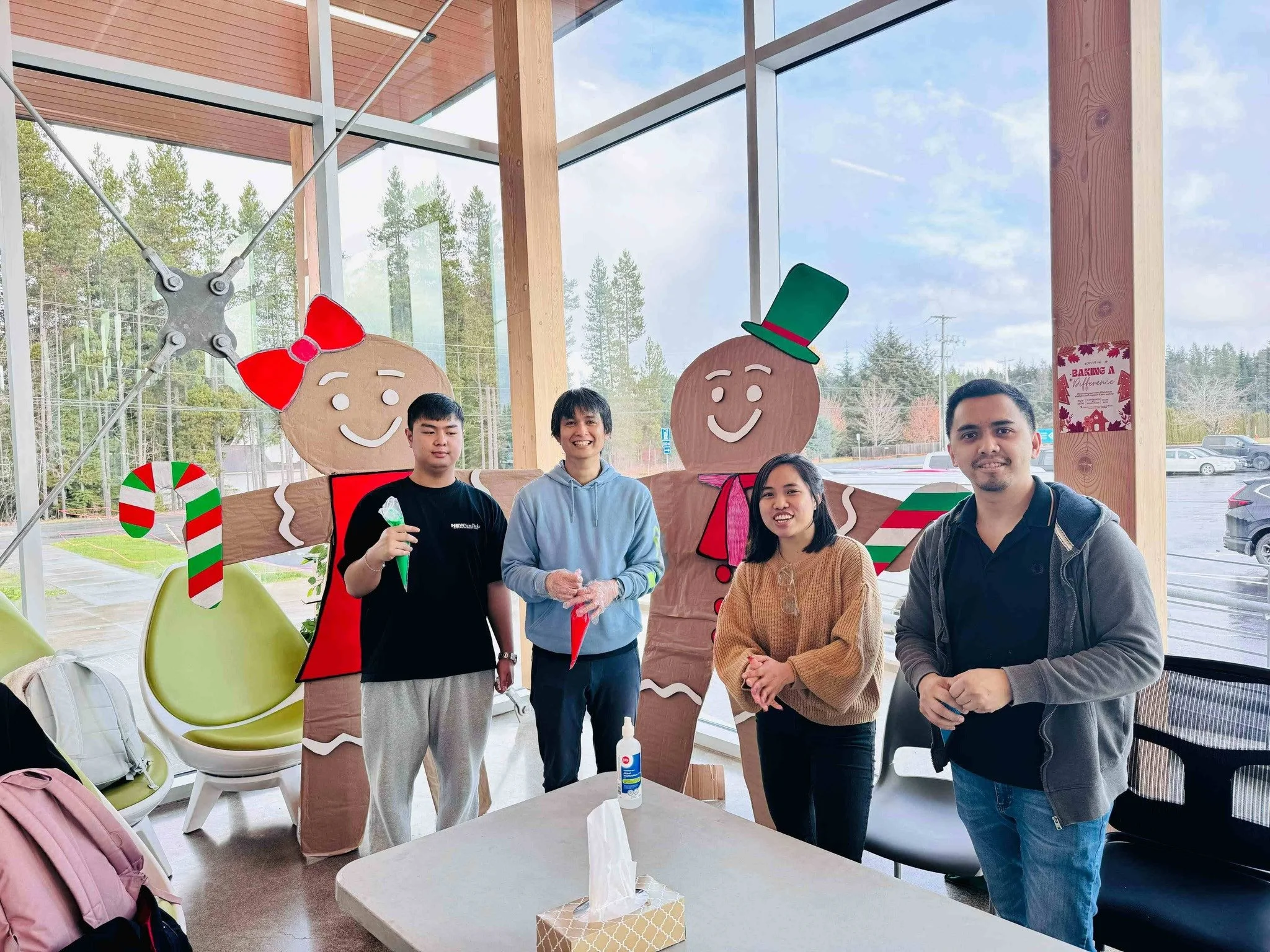 Students of @coastmountaincollege MGMT 270 Principles of Project Management Class hosted &quot;Baking a Difference&quot; - a gingerbread decorating fundraiser in support of 'Ksan Society. The event was open to the community, including families and li