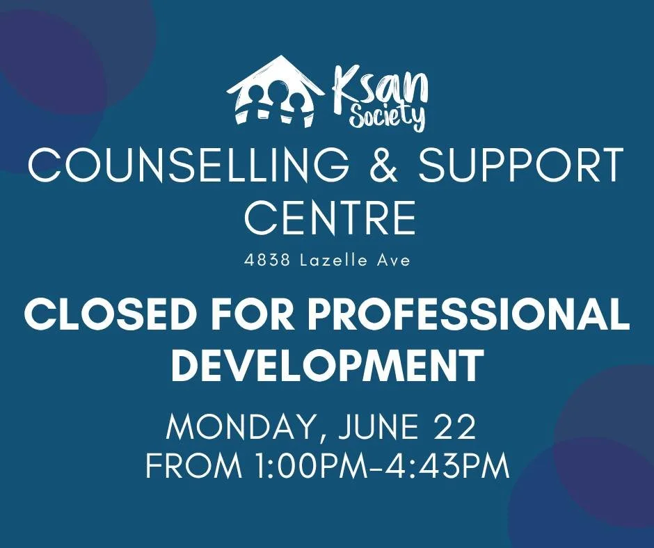 Our Counselling &amp; Support Centre, located at 4838 Lazelle Avenue, will be closed on the afternoon of June 22 to allow for staff professional development. It will re-open at 8:30am on Tuesday, June 23.