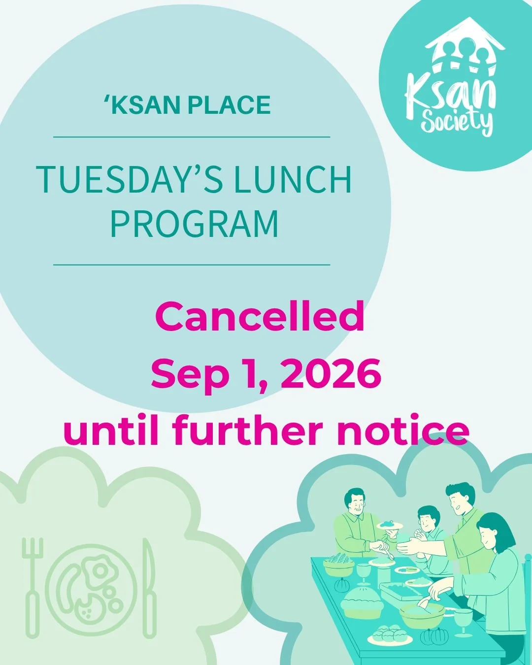 ⚠️ Tuesday Lunches Paused Starting September 1

Due to several volunteers taking holidays and changes in volunteer availability, Tuesday lunches will be temporarily paused beginning September 1, 2026.

We hope to restart the program later this fall a