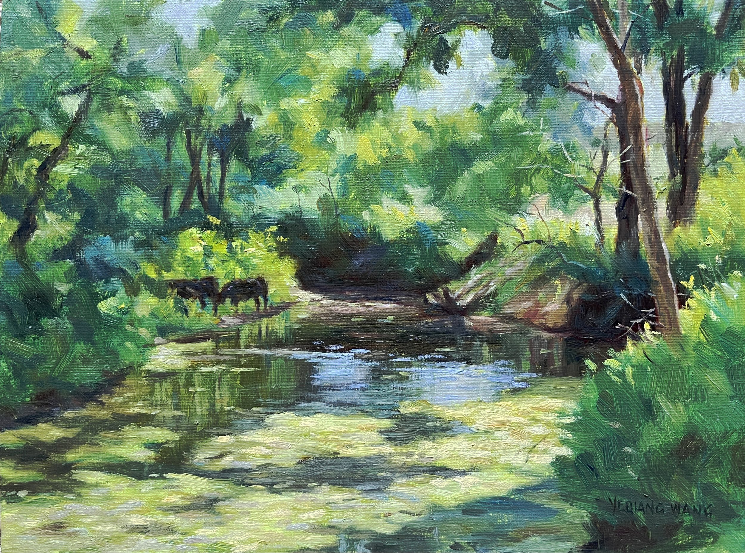 The Kuenzli Creek, oil, 9x12.JPG