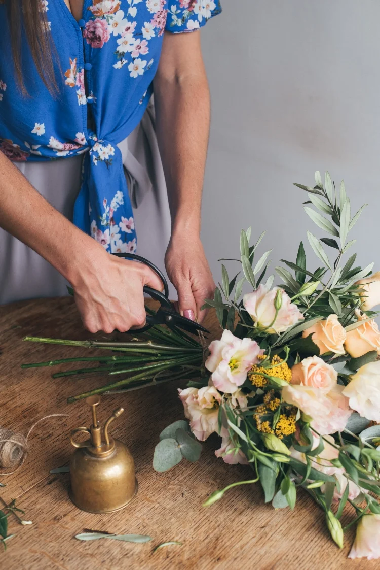 You can also give the flowers a reshuffle each time you change the water, take out any stragglers that have seen better days.