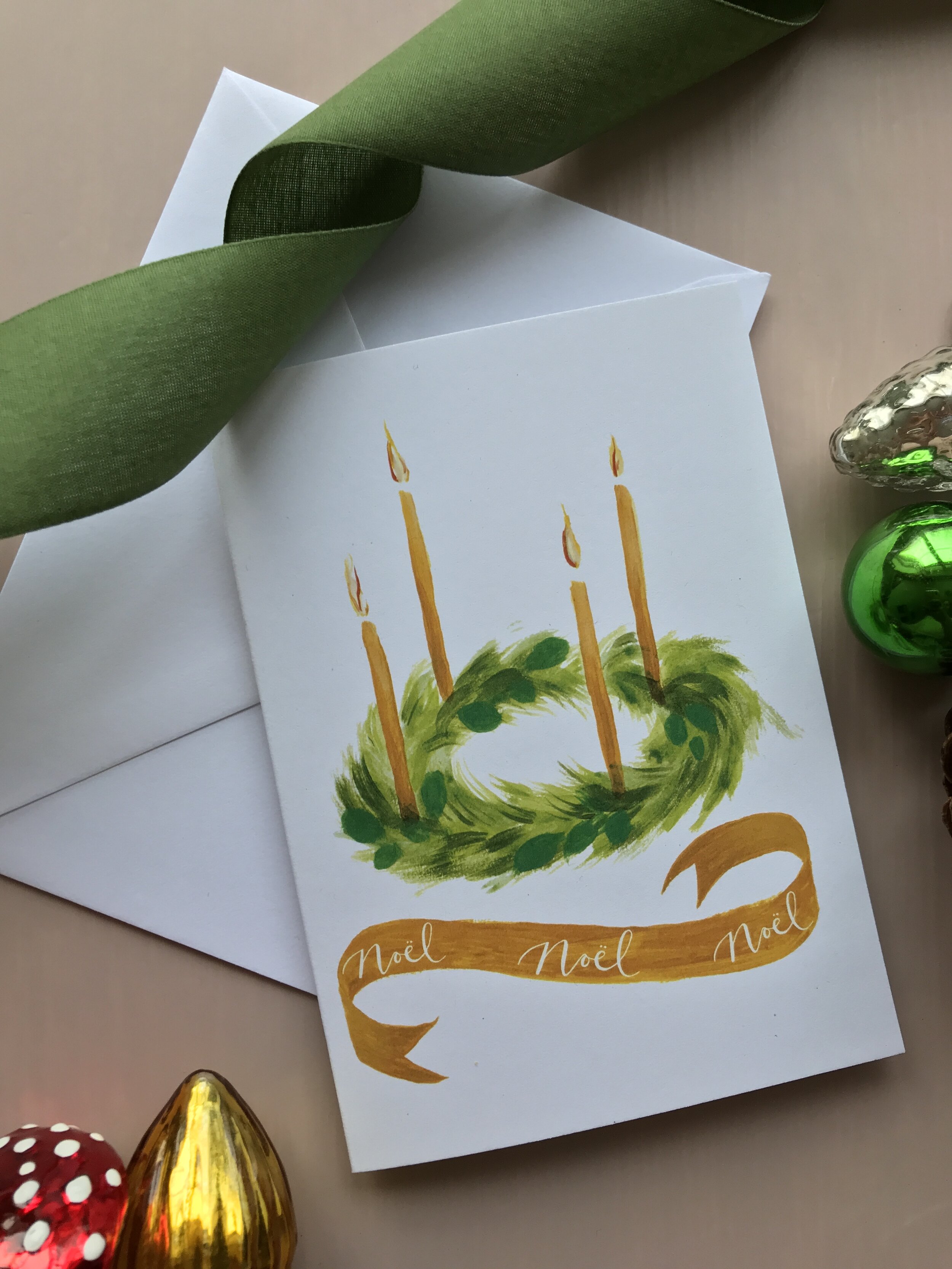 Advent Wreath Christmas Card, A6