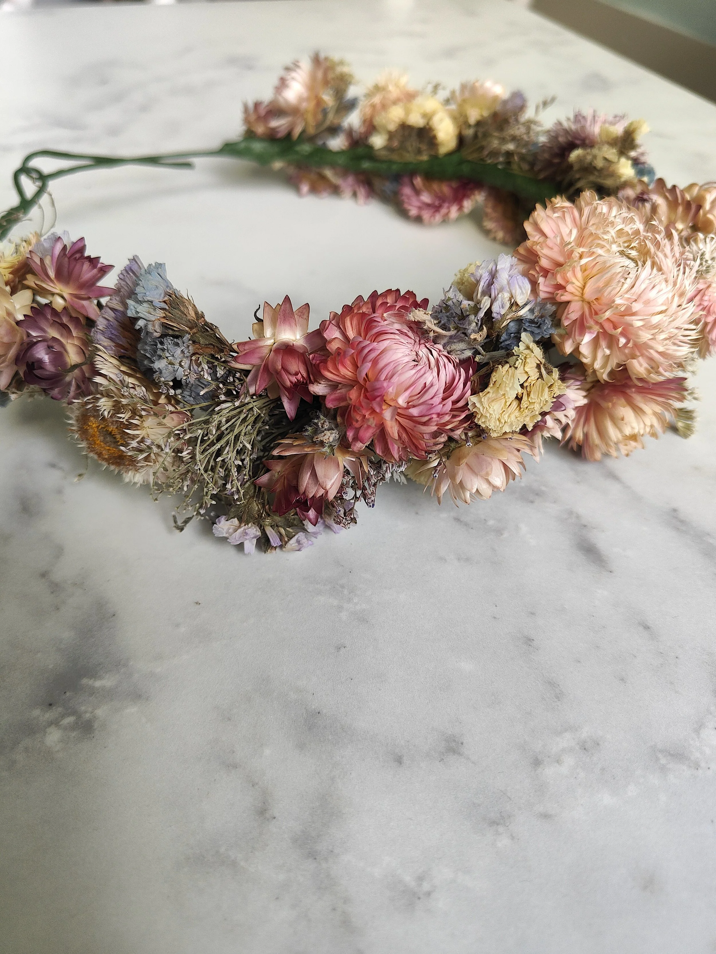 Powder pastel coloured flower crown DIY tutorial kit — b and Farrer