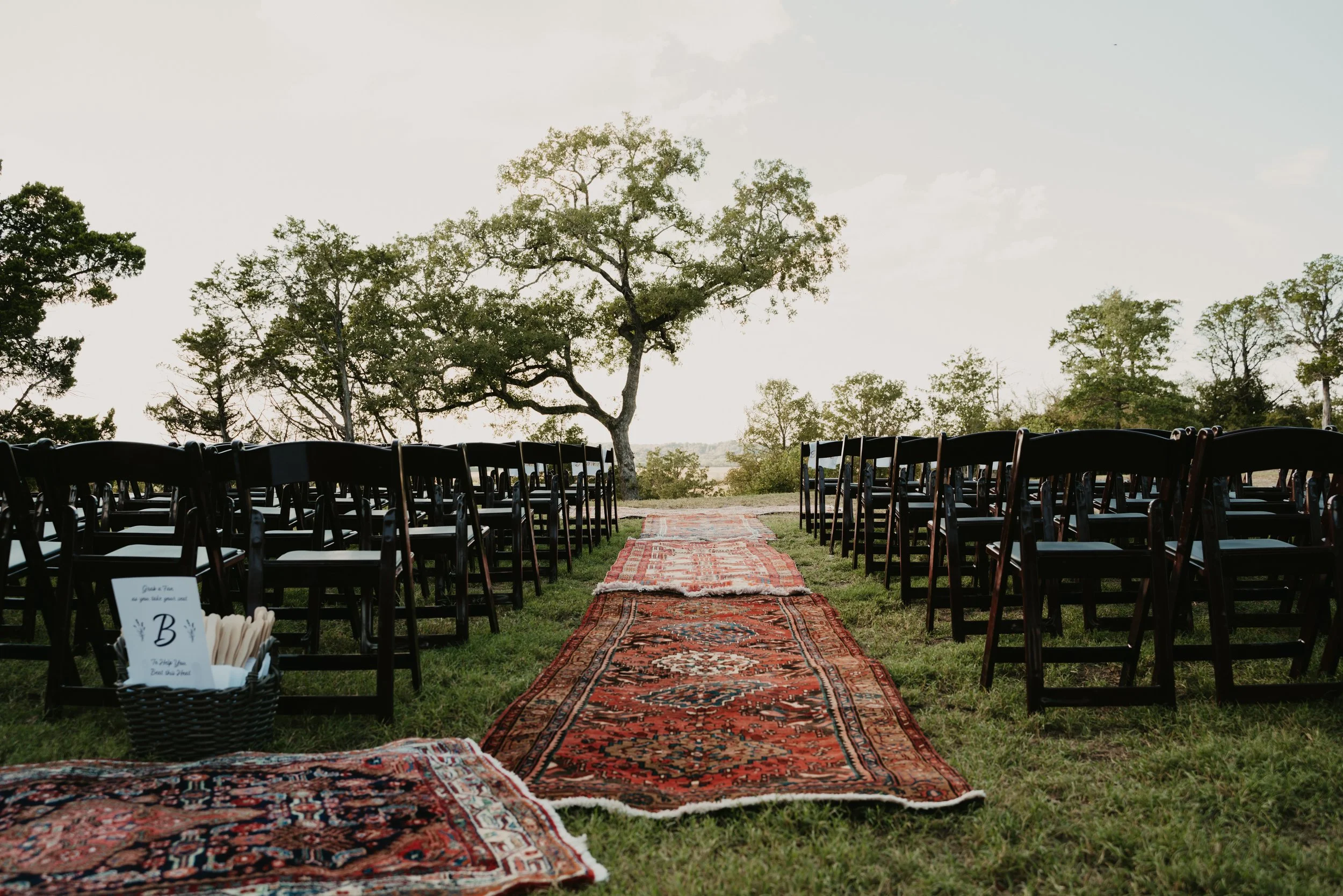September Wedding with Champagne and whites: Shiraz Garden, Bastrop, TX