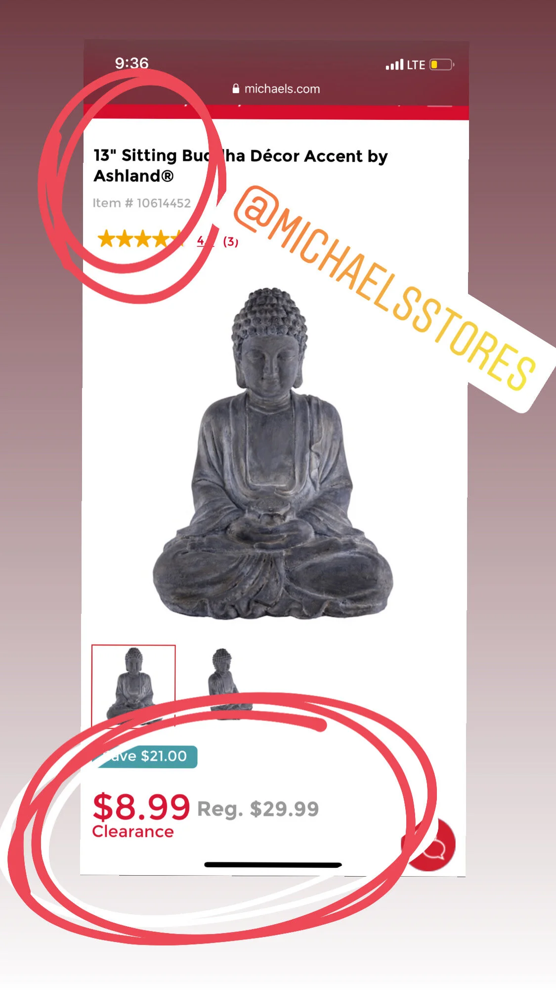 AHH $8.99 for Gorgeous Buddha!!