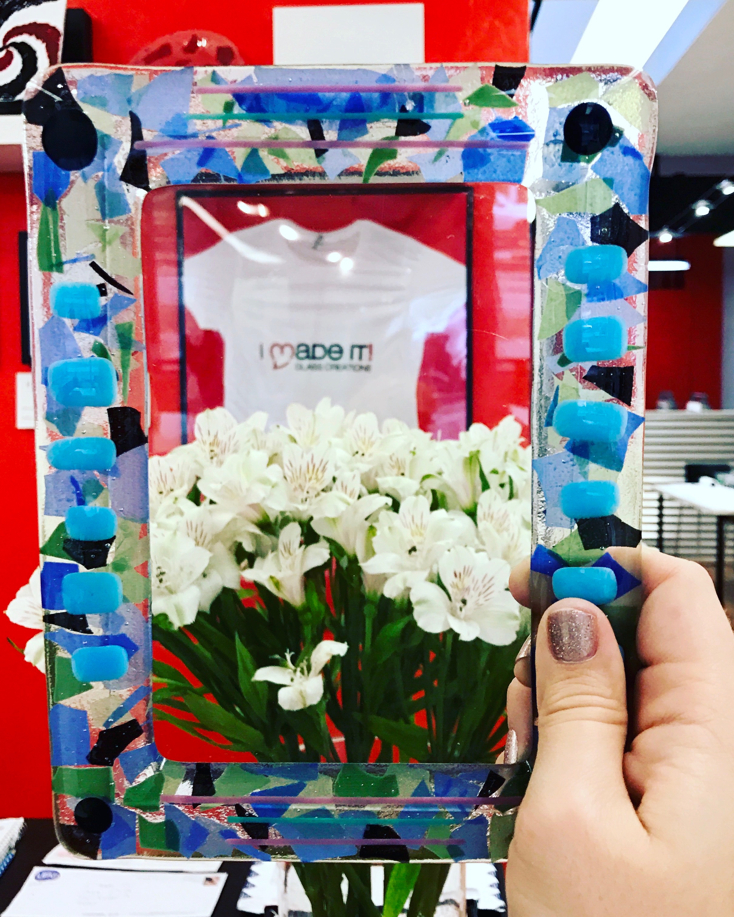 Have a loved one create the frame, then put a special picture of the two of you in it, what could be more perfect?