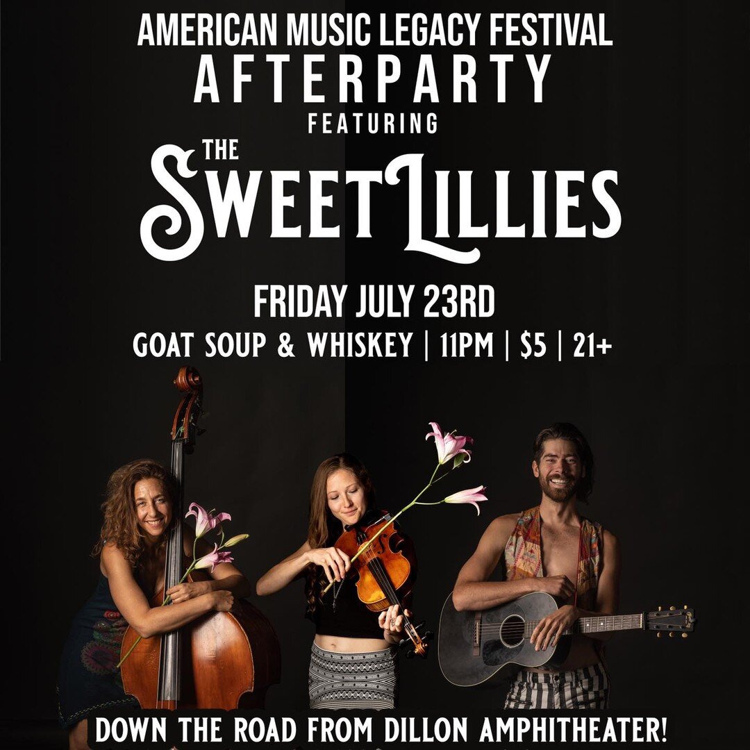 🚨 SURPRISE SHOW ANNOUNCEMENT🚨 

Heading to American Music Legacy Festival at Dillon Amphitheatre this weekend?

Mosey on up the road after the fest on Friday to @goatkeystone for a $5 afterparty featuring yours truly! 

Tickets only avail at the do