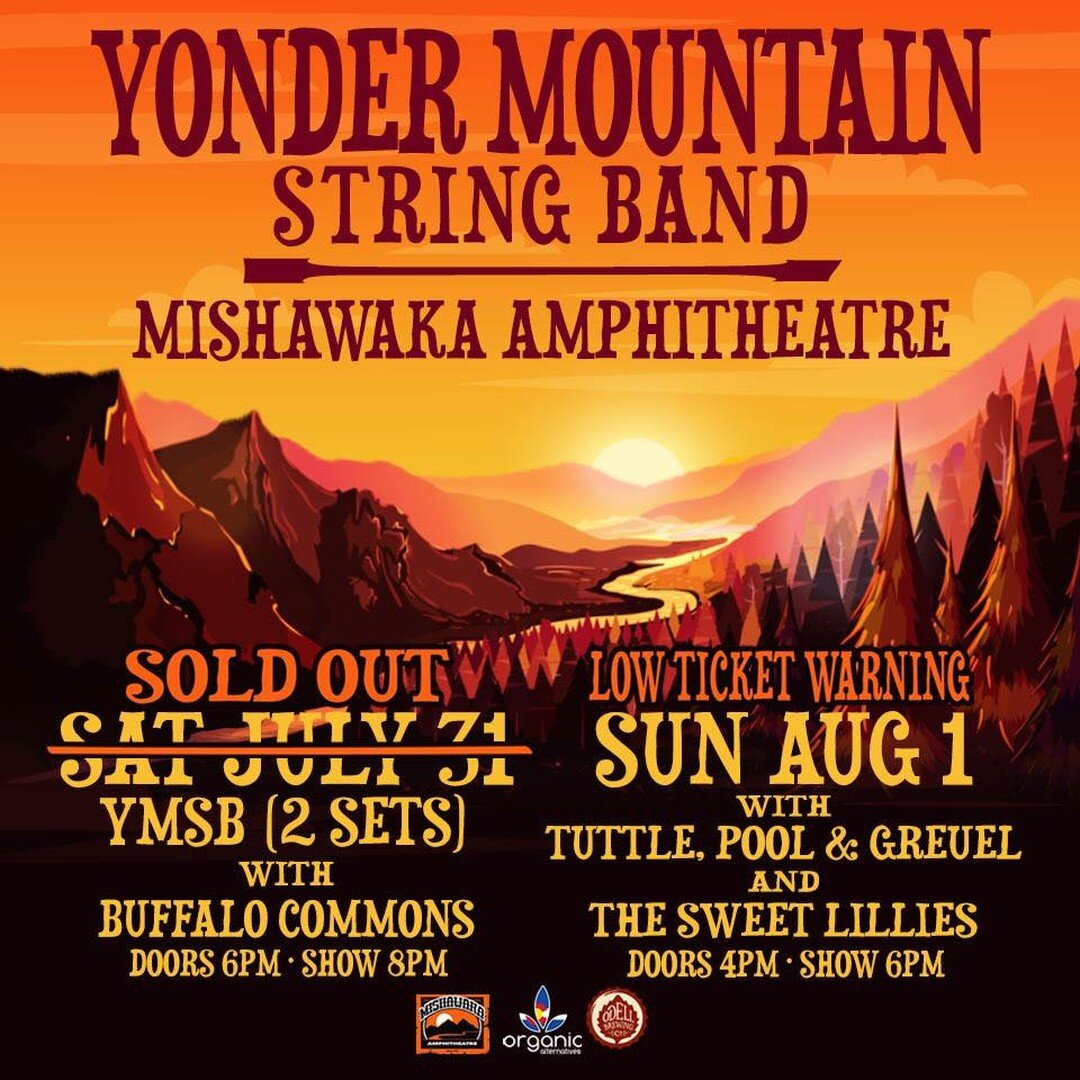⚠️ LOW TICKET WARNING ⚠️ 
Here&rsquo;s the last time you&rsquo;ll be able to catch us on the Front Range for a little while! 

Saturday is now sold out. So grab your tickets for Sunday of next weekend with @yondermountain and Tuttle, Pool &amp; Gruel