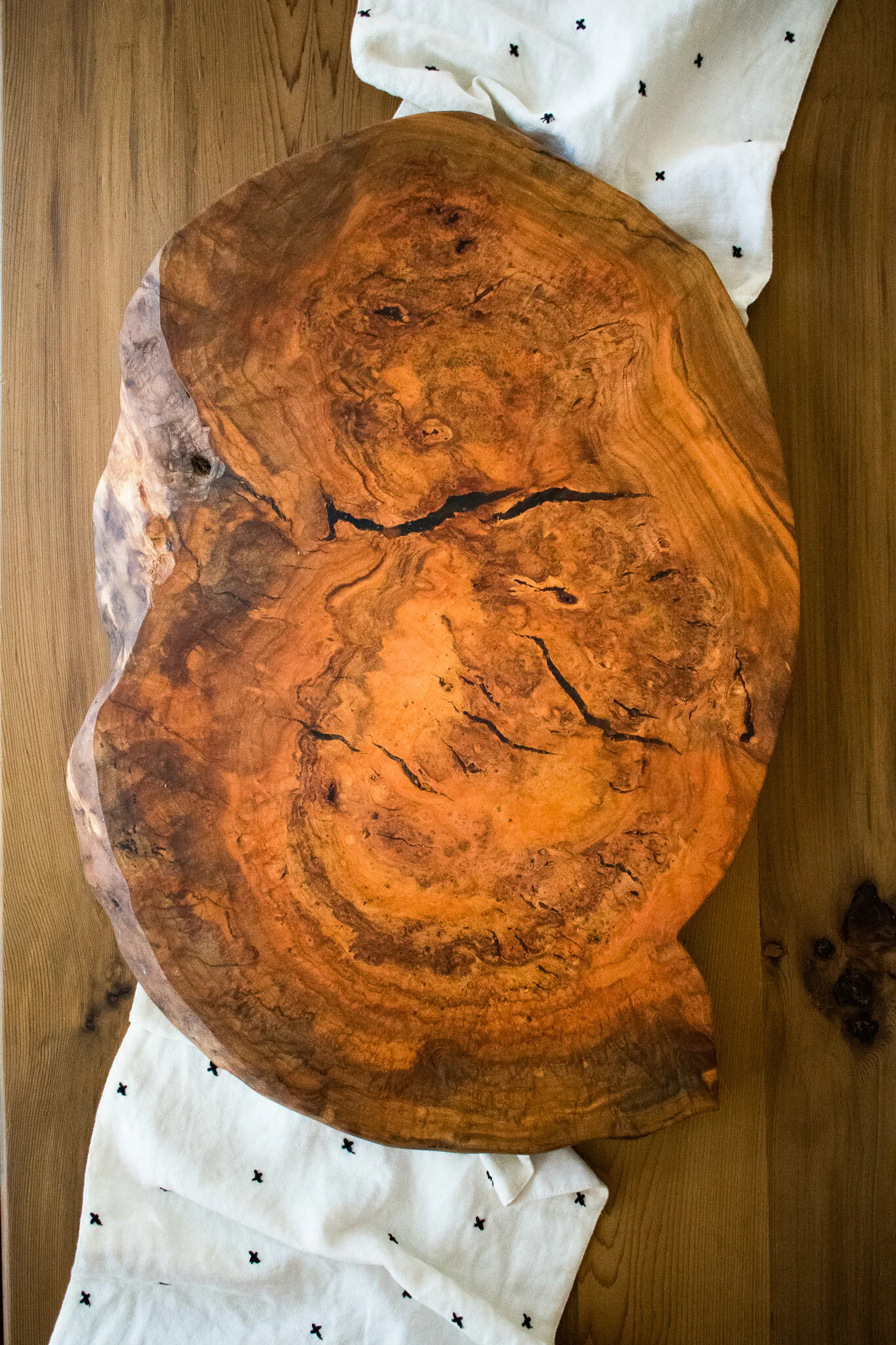 Large Cherry Burl Serving Board
