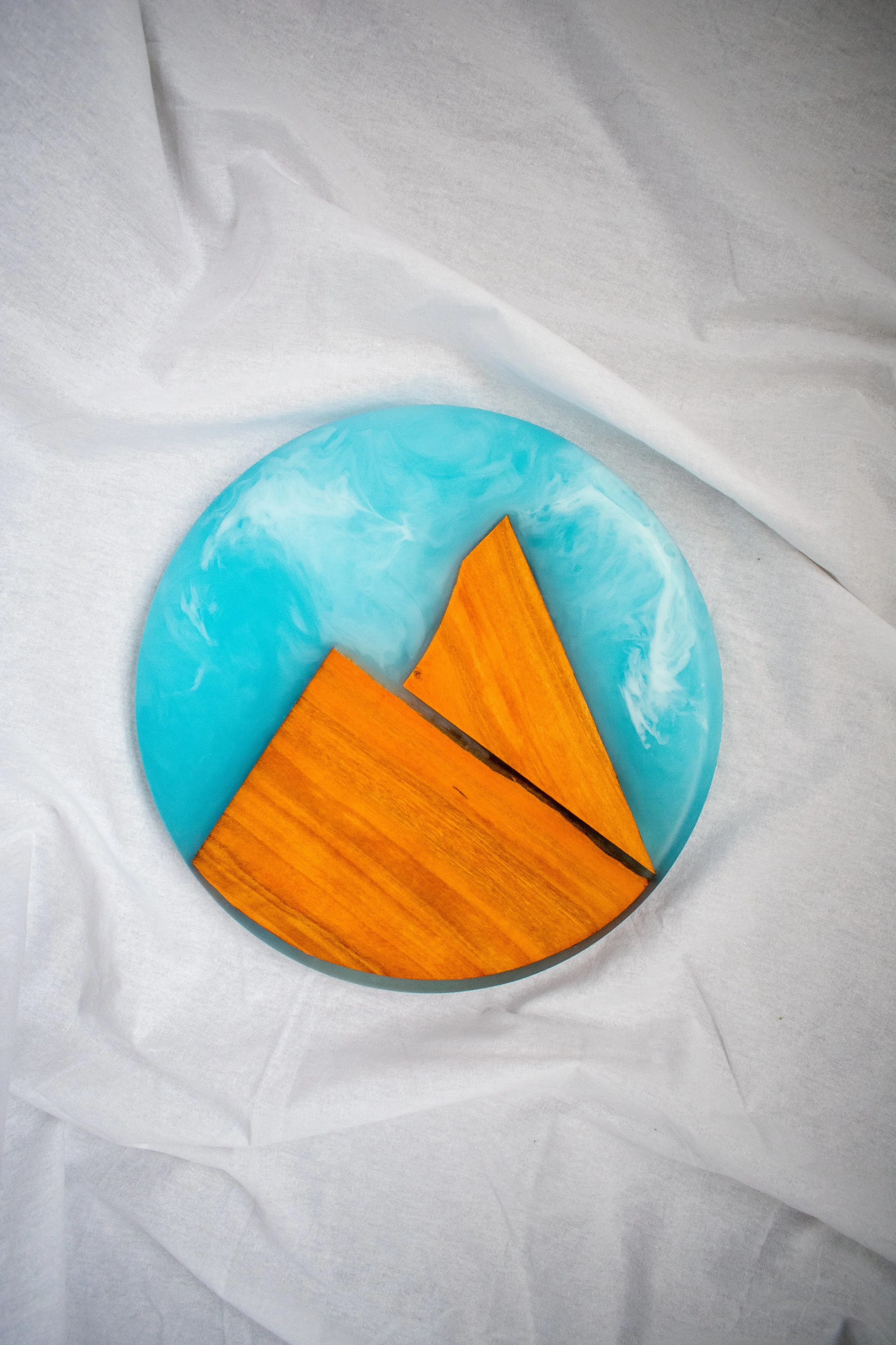 Cherry + Epoxy Mountainscape