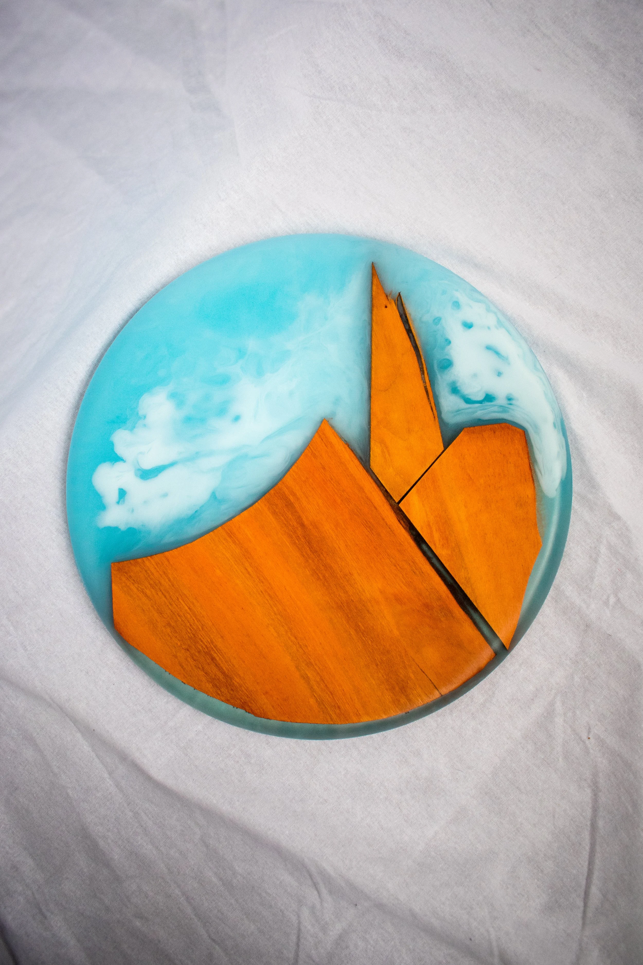 Cherry + Epoxy Mountainscape