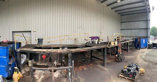Saturday&rsquo;s fun mess. I&rsquo;m just happy to have a roof with all this rain😀. To bad I didn&rsquo;t have time to get any after pictures. #welding #mobilewelding #millerwelders #instawelder