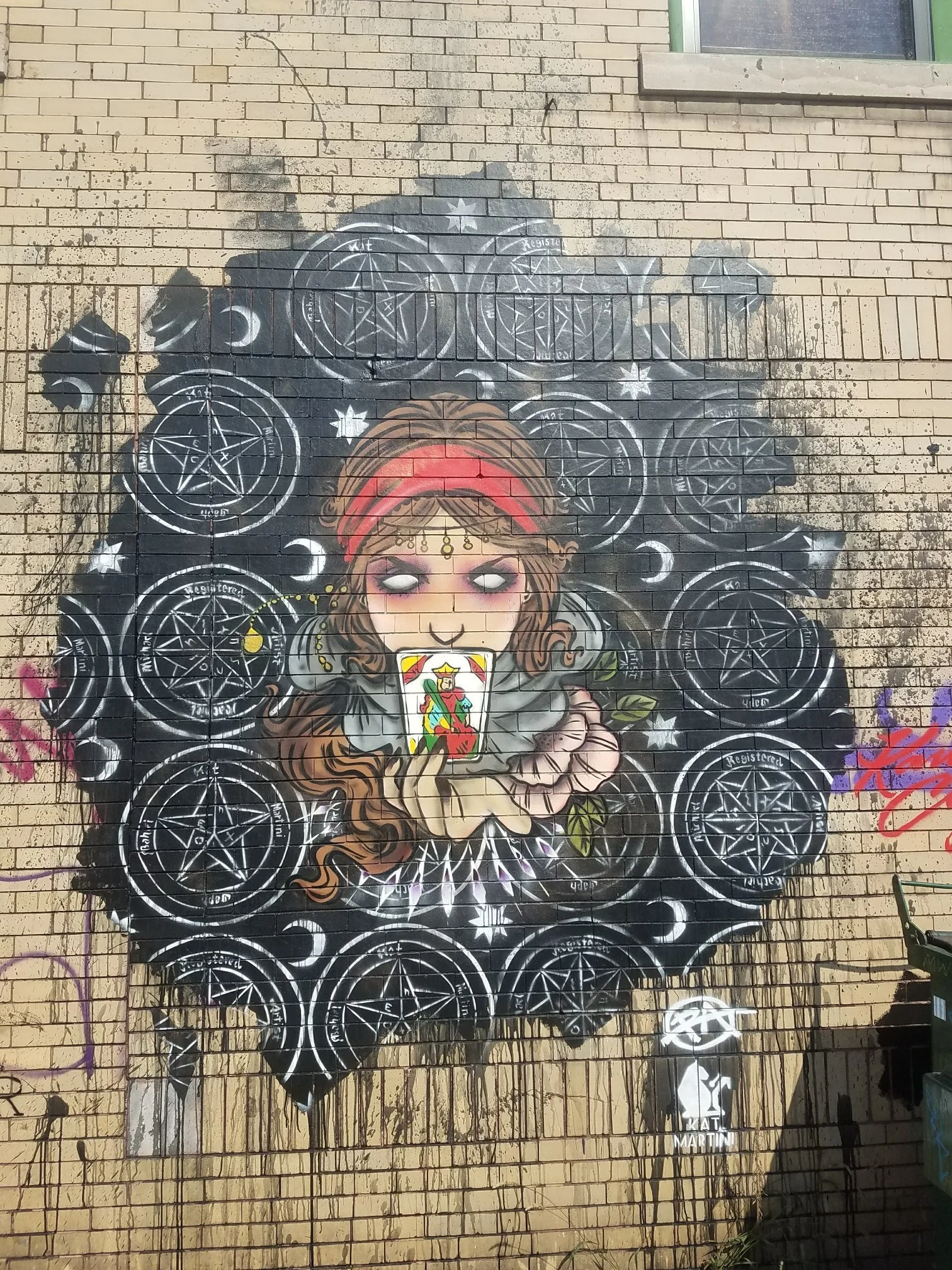  Painted during the same 2017 festival, this mural was located on the west-facing side of what is now King G Bar &amp; Deli. 