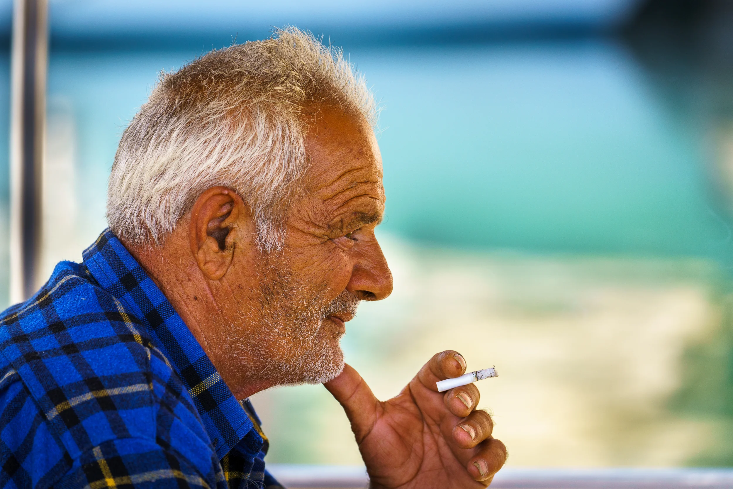 vlichada fisherman, santorini