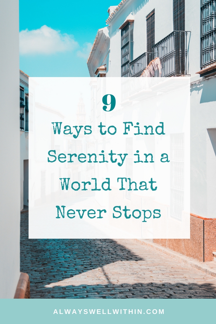 Are you longing for more peace + serenity? Here are 9 simple ways to relieve stress + bring more calm back into your life. #innerpeace #serenity #stressrelief #reducestress #stresstips