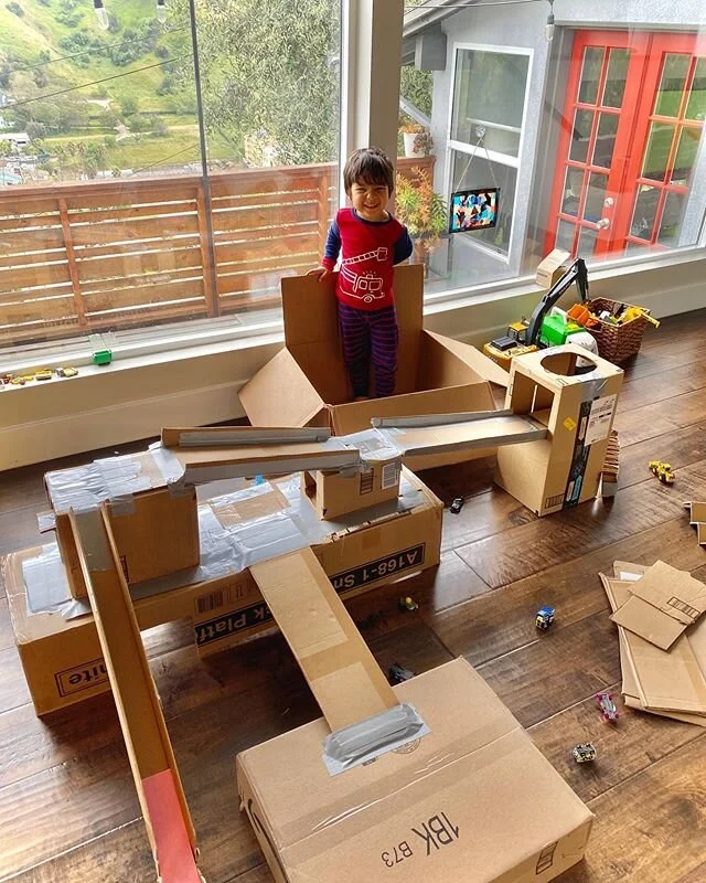 Yesterday we built a pretty rad Hot Wheels / Monster Truck arena. Oakley has been having a lot of fun with it.