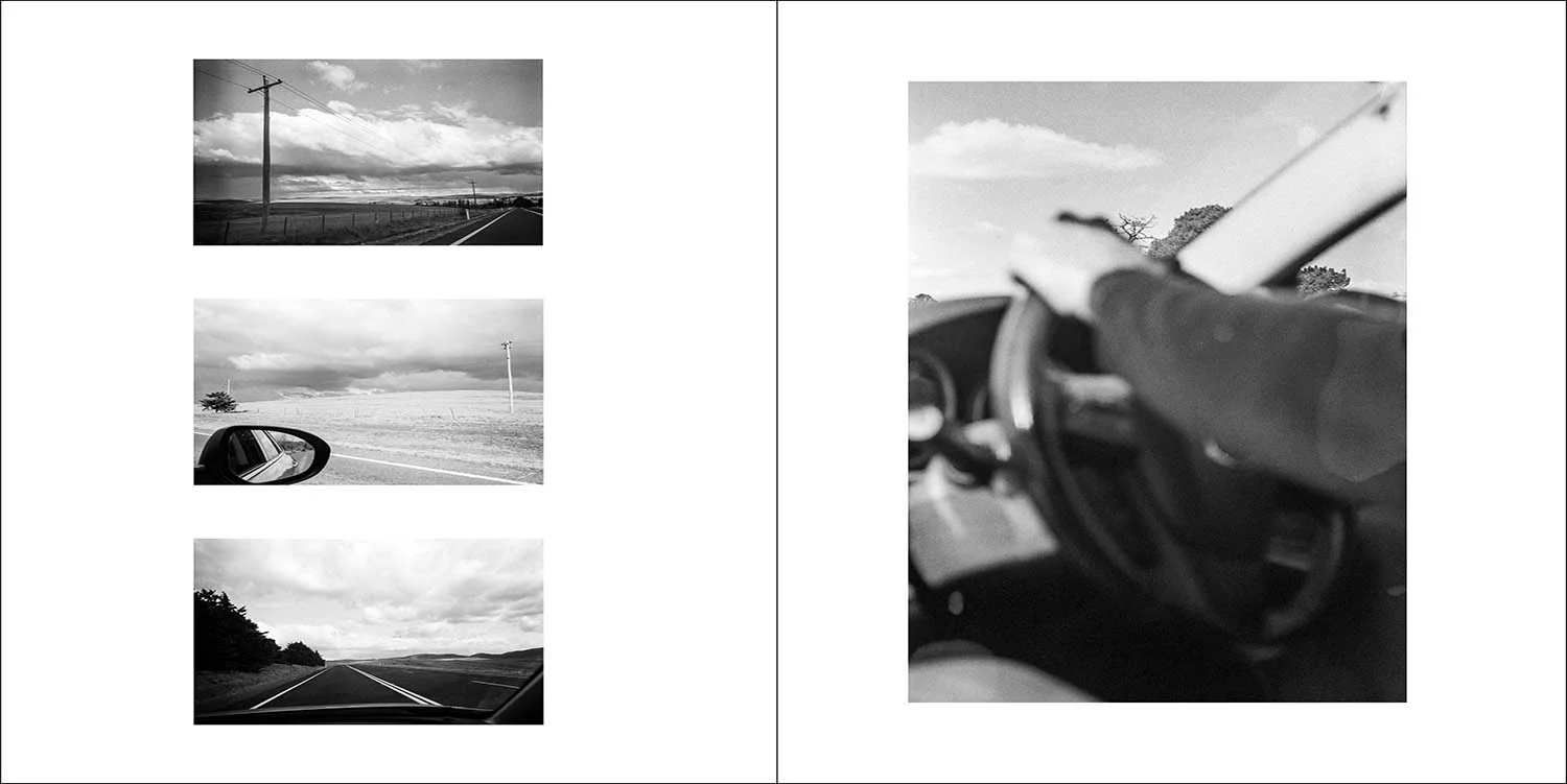Example of concept layout of three images on lhp and one large image on rhp.