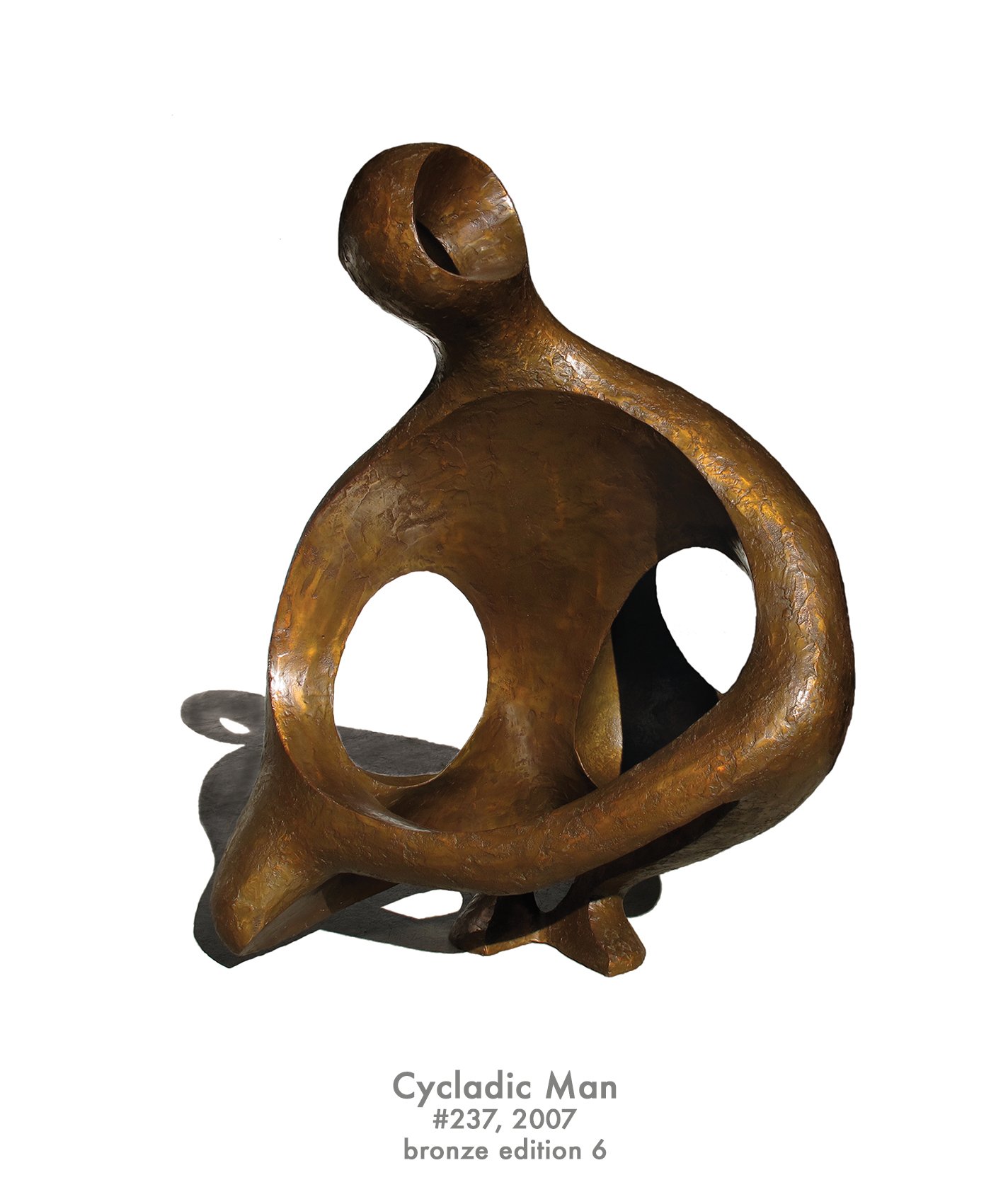 Cycladic Man, 2007, bronze, #237