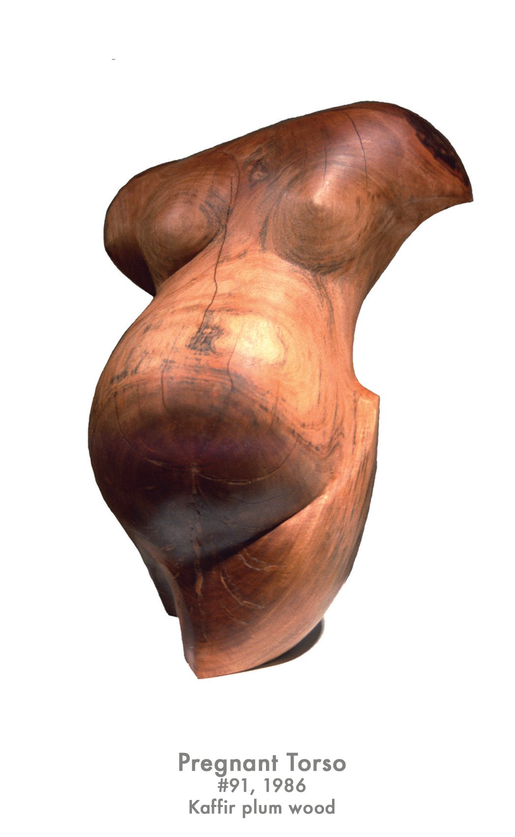 Pregnant Torso, 1986, kaffir plum wood, #91