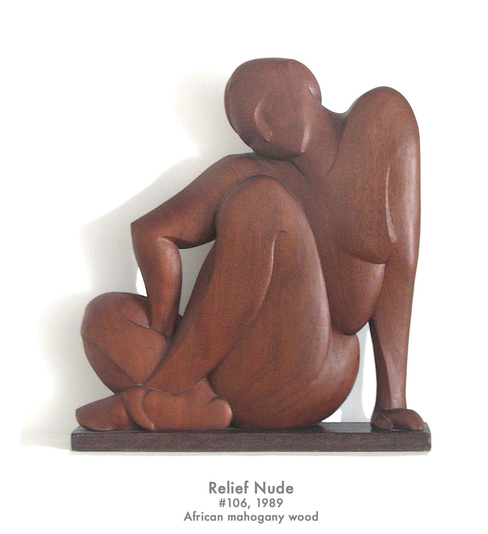 Relief Nude, 1989, African mahogany, #106