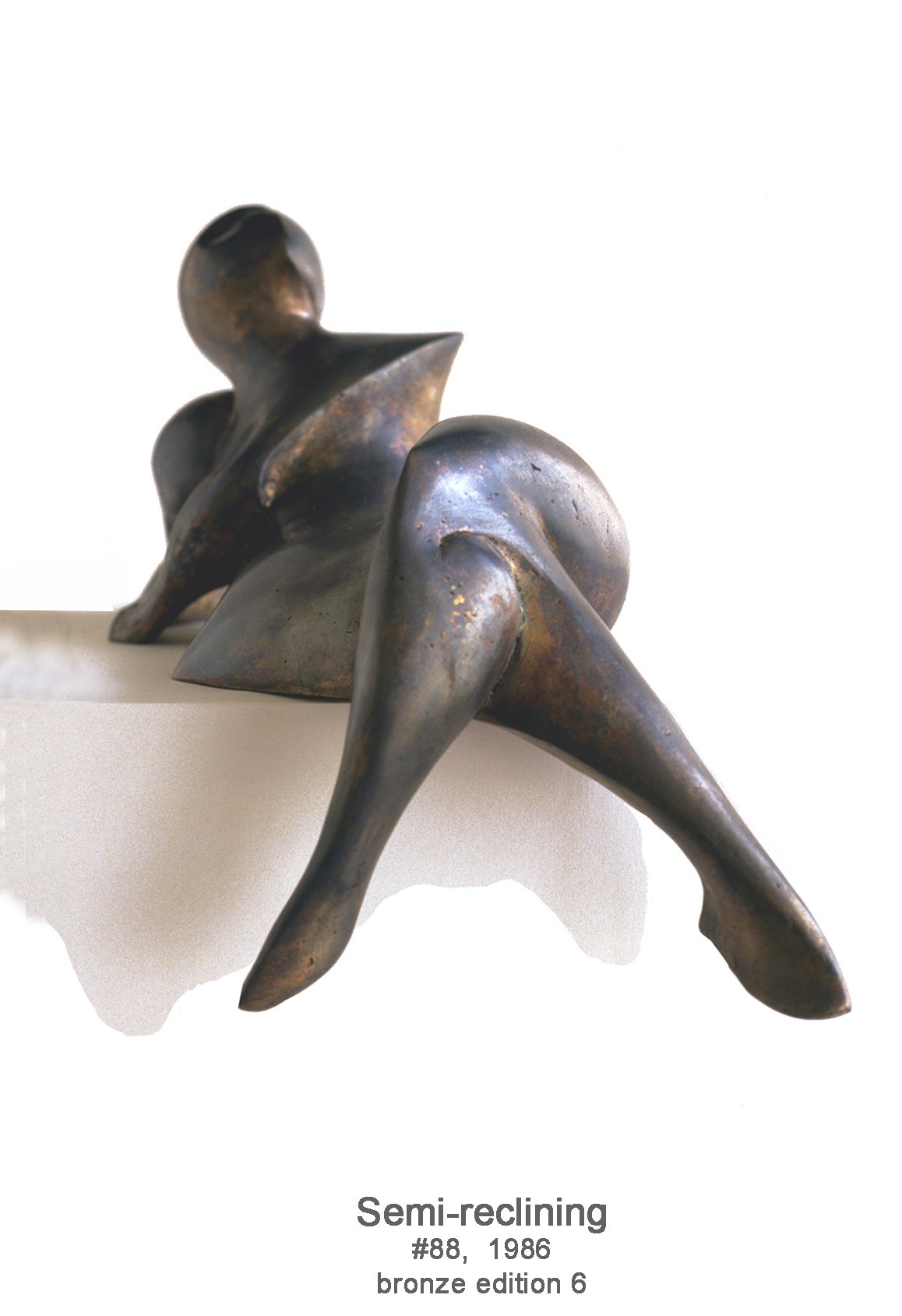 Semi-reclining, 1988, bronze edition 6, #88 