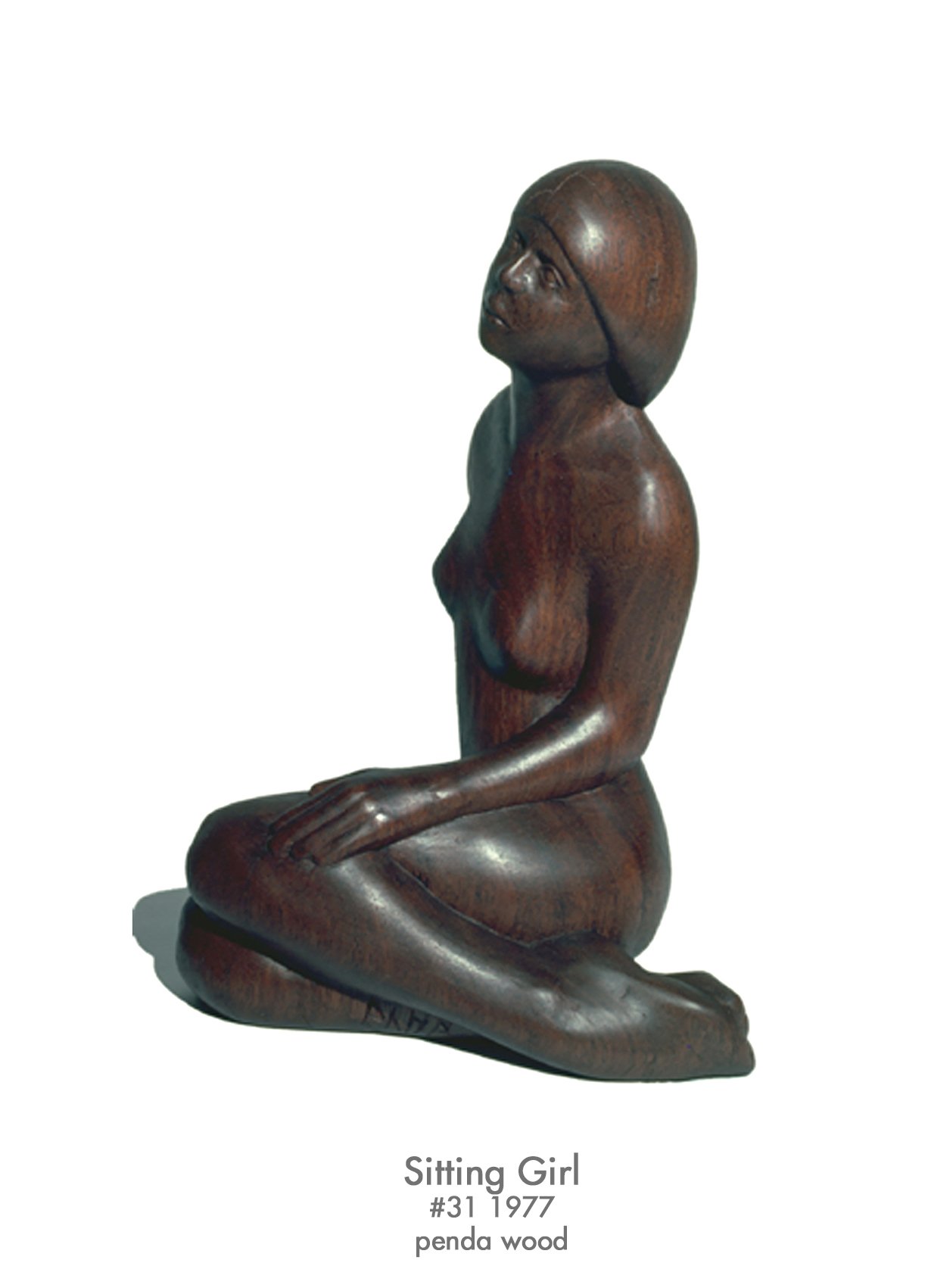 Sitting Girl, 1977, penda wood, #31