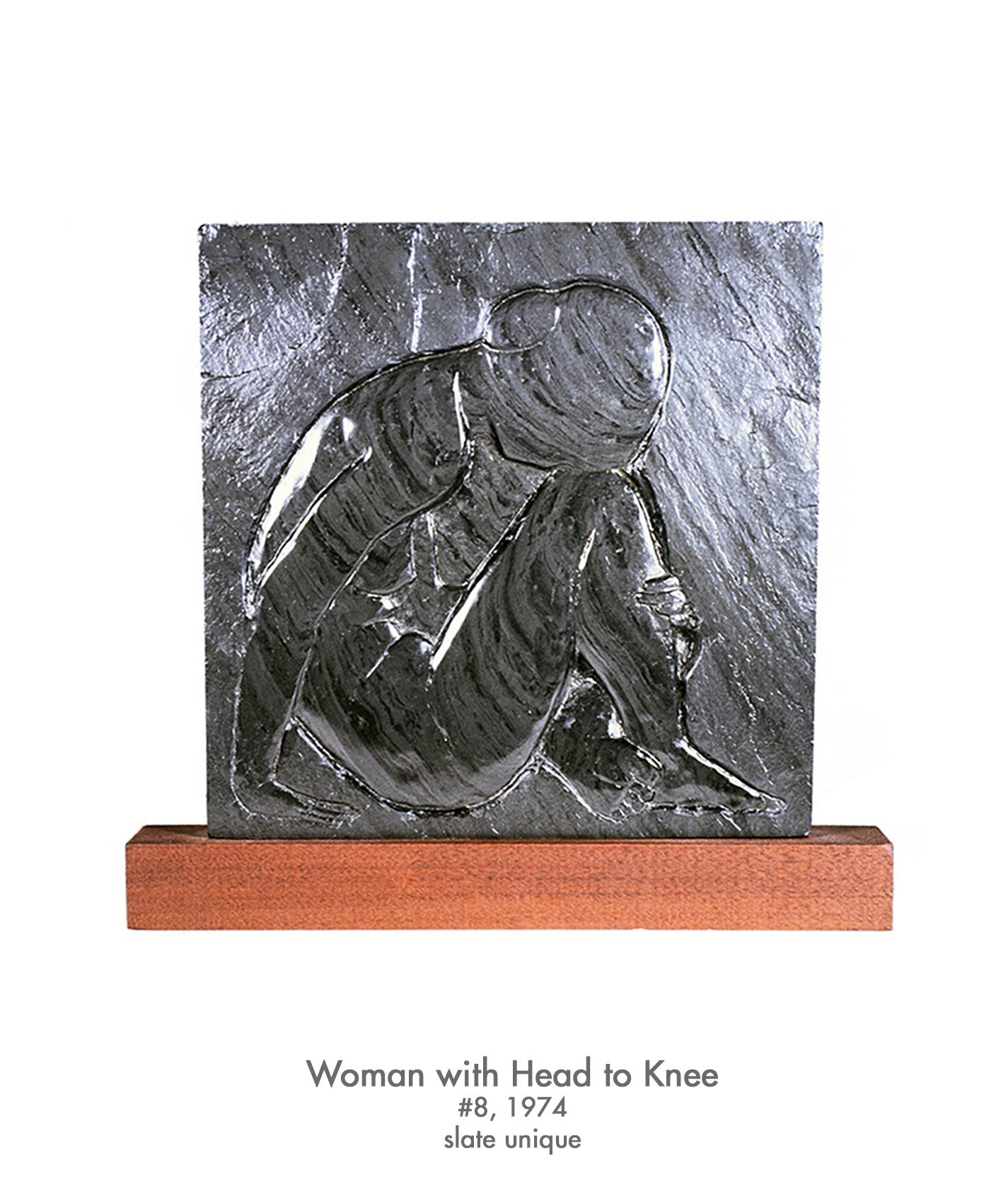 Woman with Head to Knee, 1974, slate, #8 