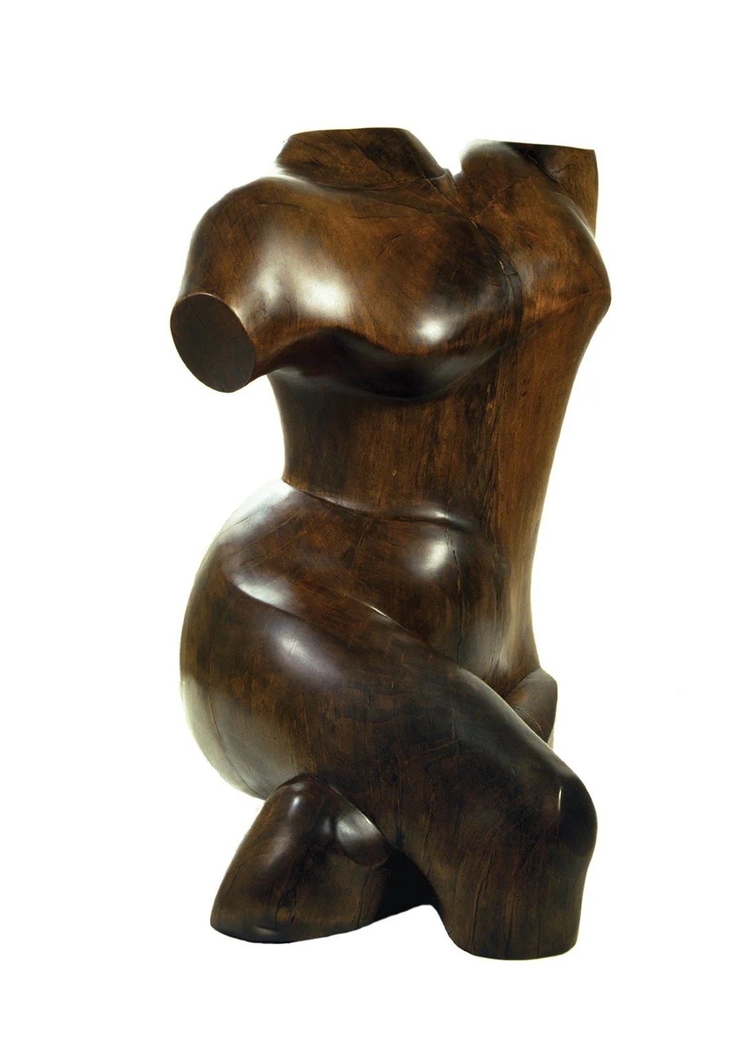Sitting Torso #77, 1984, liquidambar wood