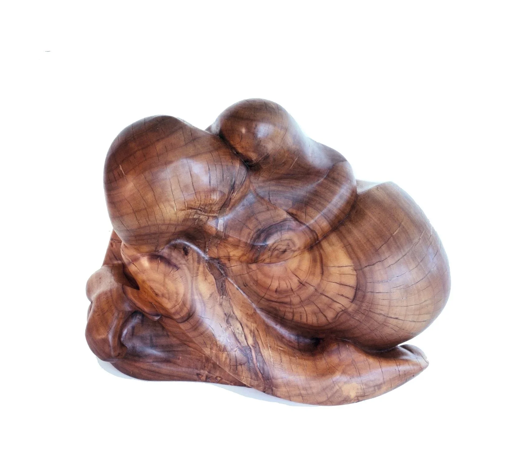 Curled Up #58, 1981, camphor laurel wood