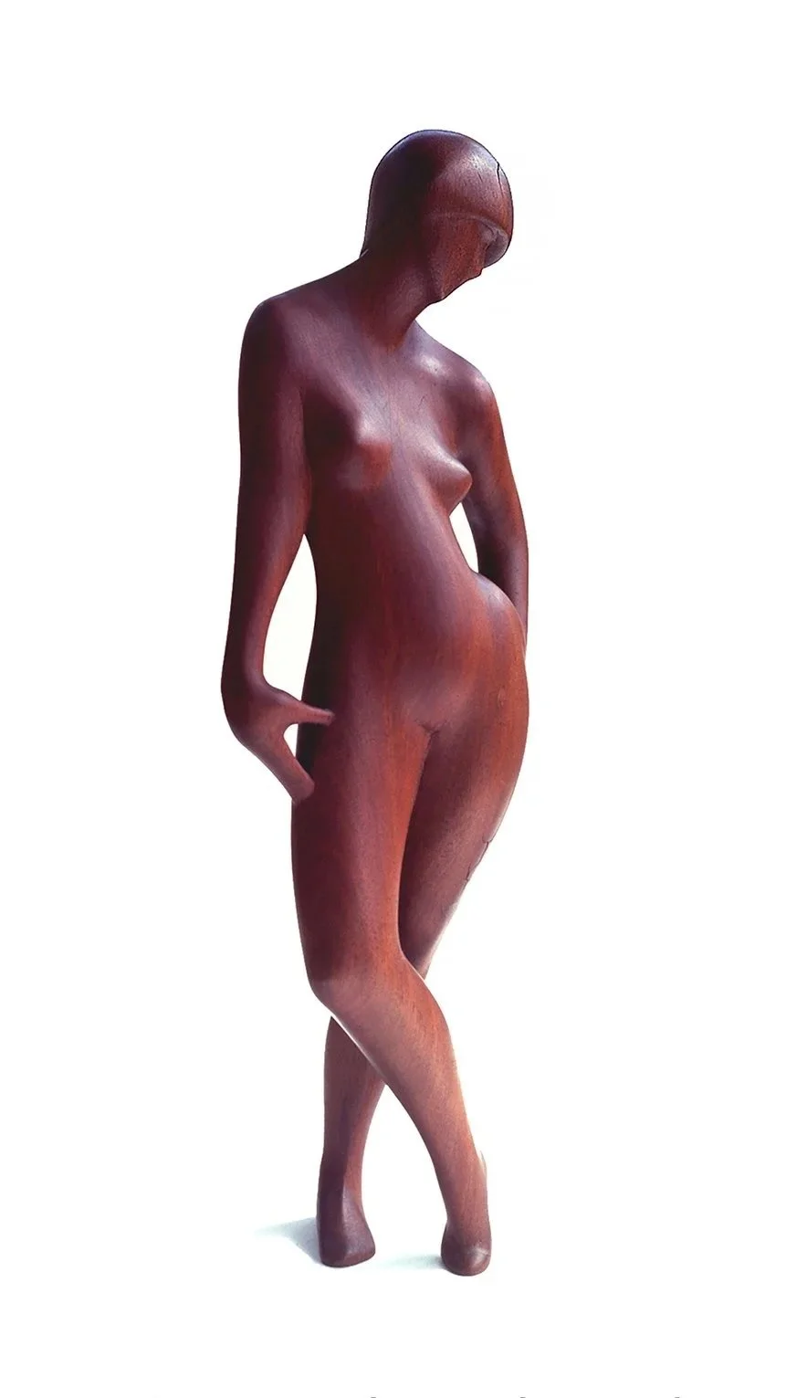 Woman Looking at Her Heel #41, 1978, penda wood