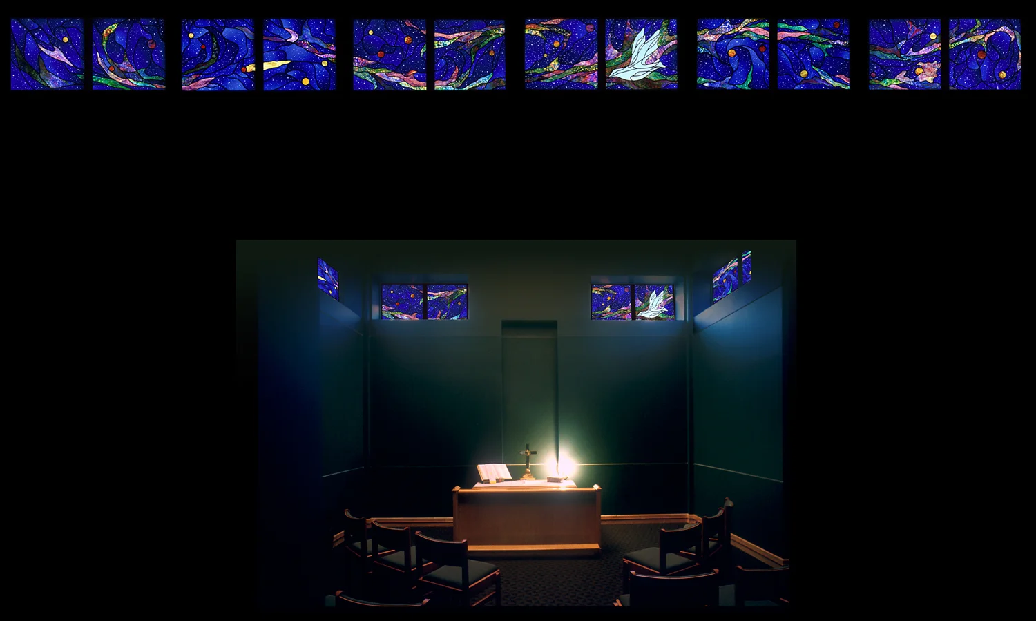 The Meditation Chapel. 6 sections, 2'8" x 5'8" each.