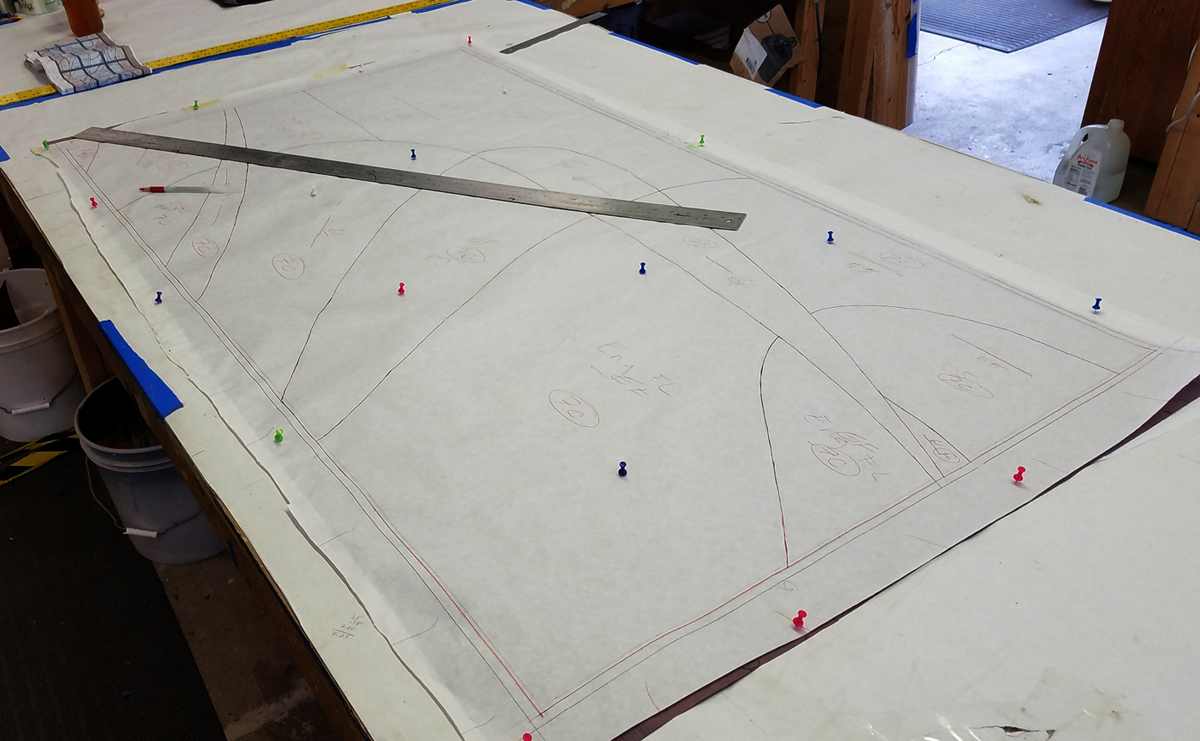 Each section is duplicated for patterning.