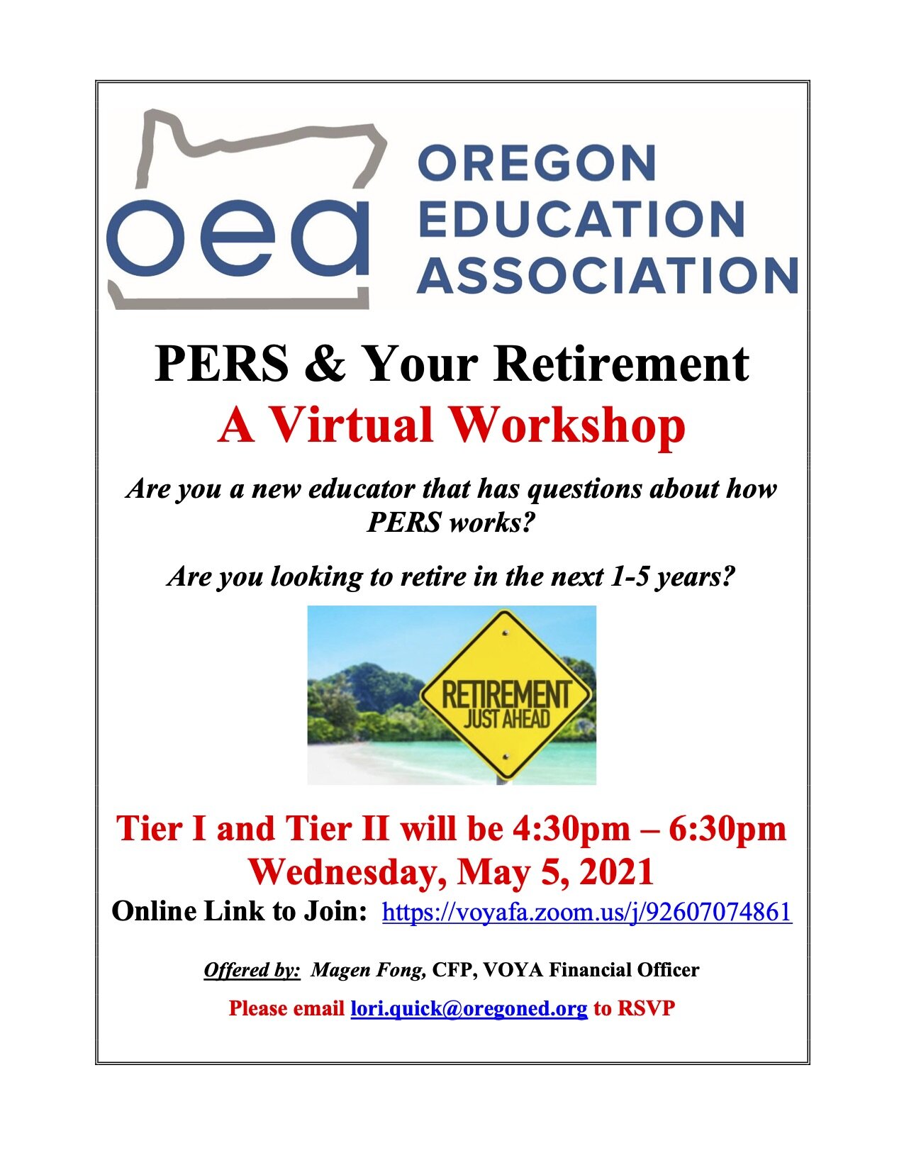 Flyer - PERS & Your Retirement - Tier I and II - 05-05-2021.jpg