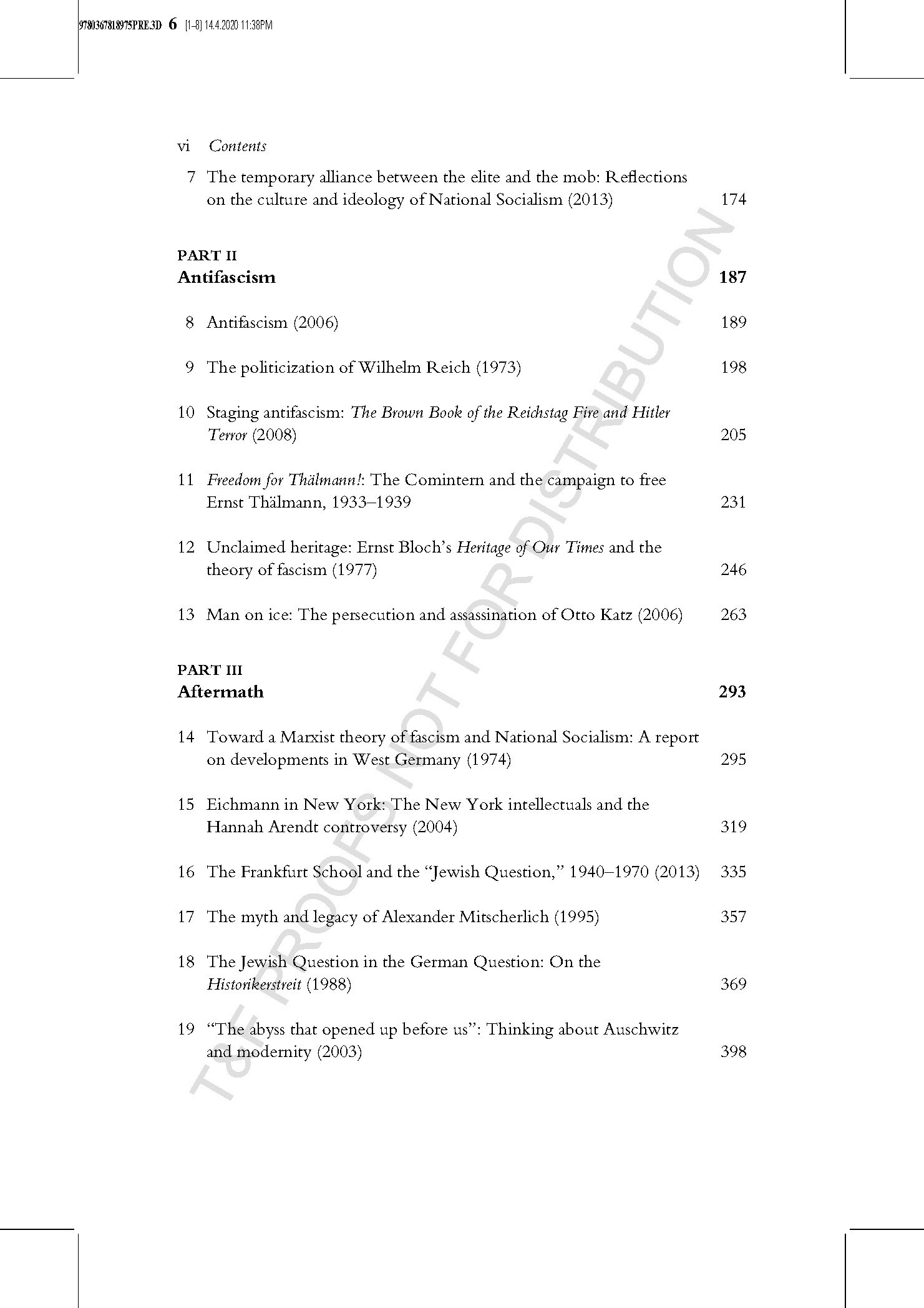 Anson Rabinbach Staging The Third Reich Edited With Dagmar Herzog Stefanos Geroulanos