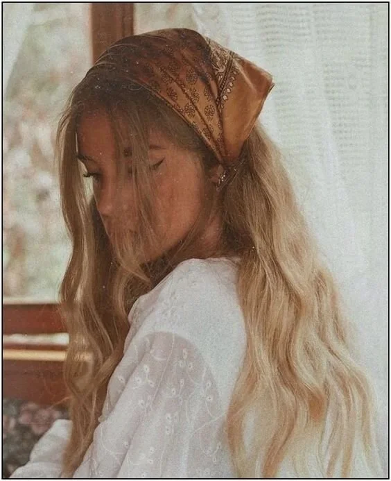 silk bandana hair