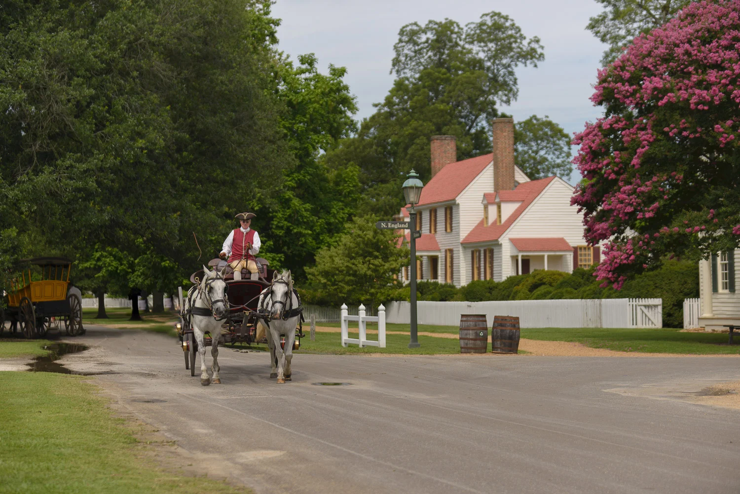 Carriage ride in front of the Tucker House