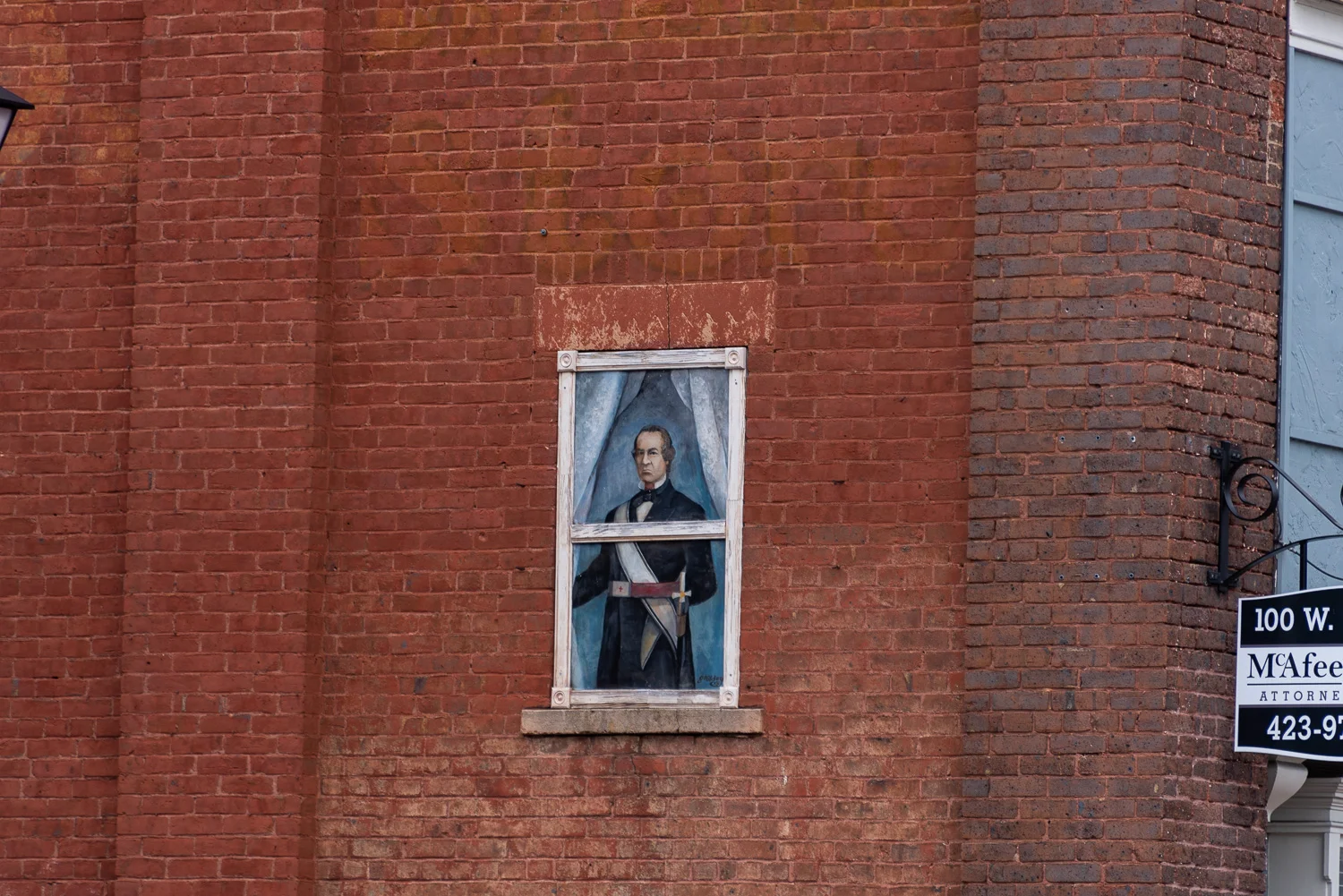 Andrew Johnson mural located on Main Street.