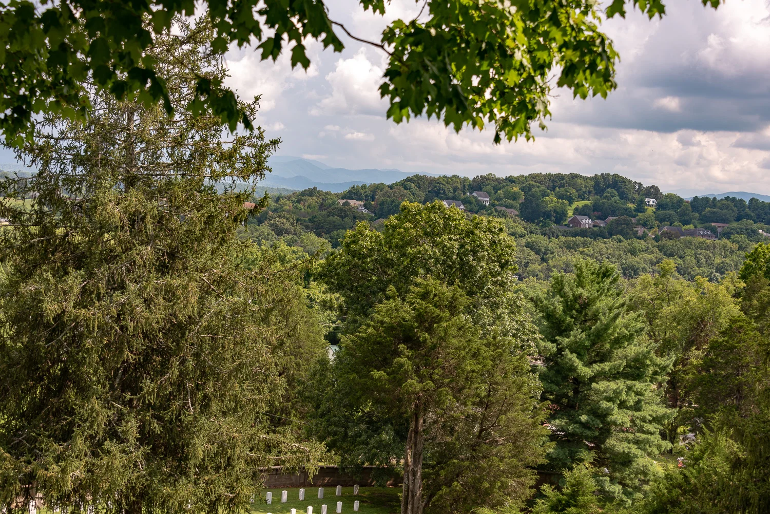 The impressive view one gets when gazing at the Blue Ridge Mountains.