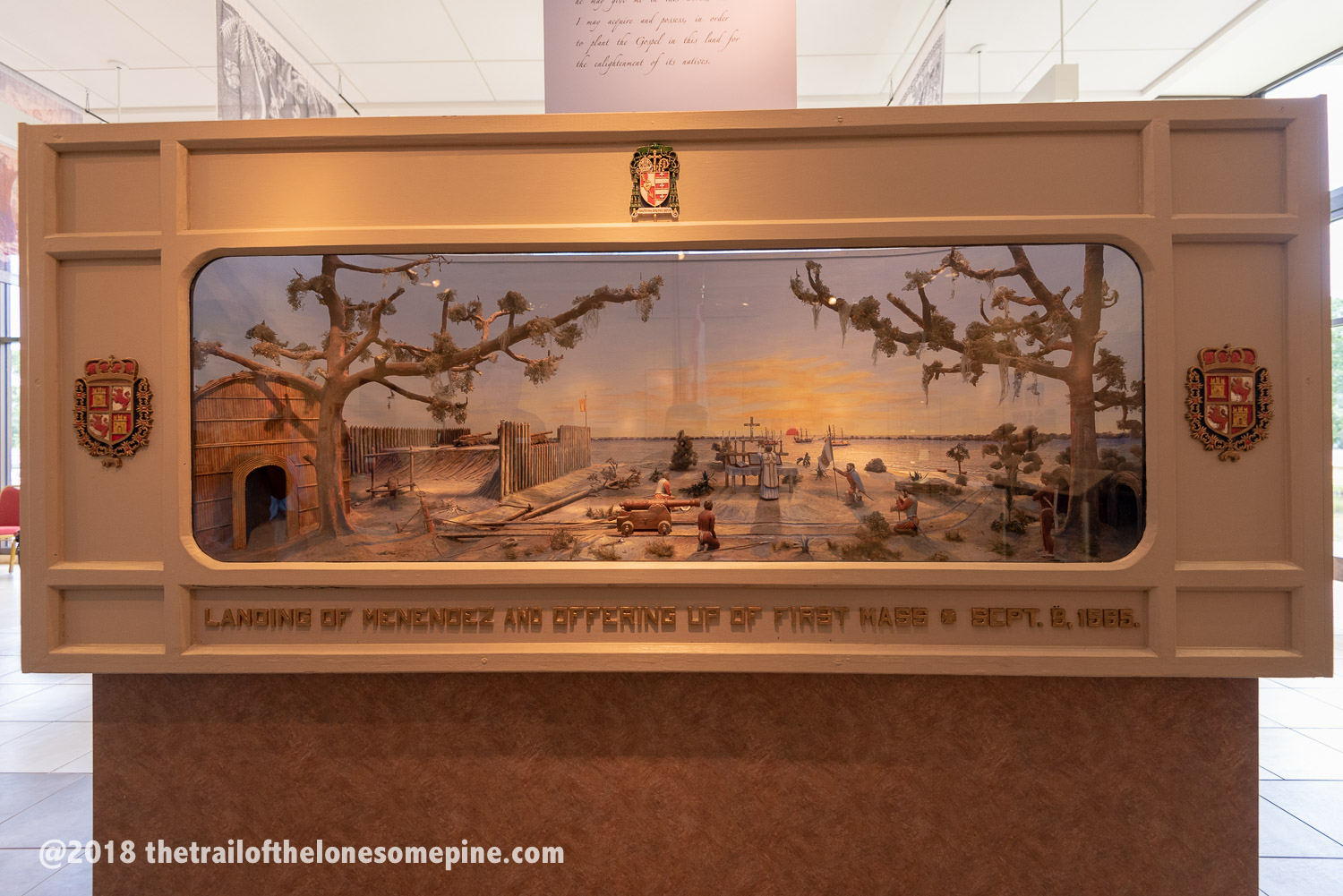 Diorama of the landing of Menendez