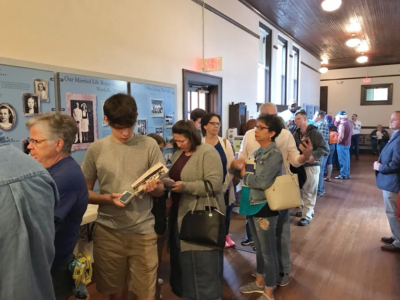 Inside the Historic Plains High-school waiting to enter the auditorium where President and Mrs. Carter will be answering questions from students from across the state of Georgia.