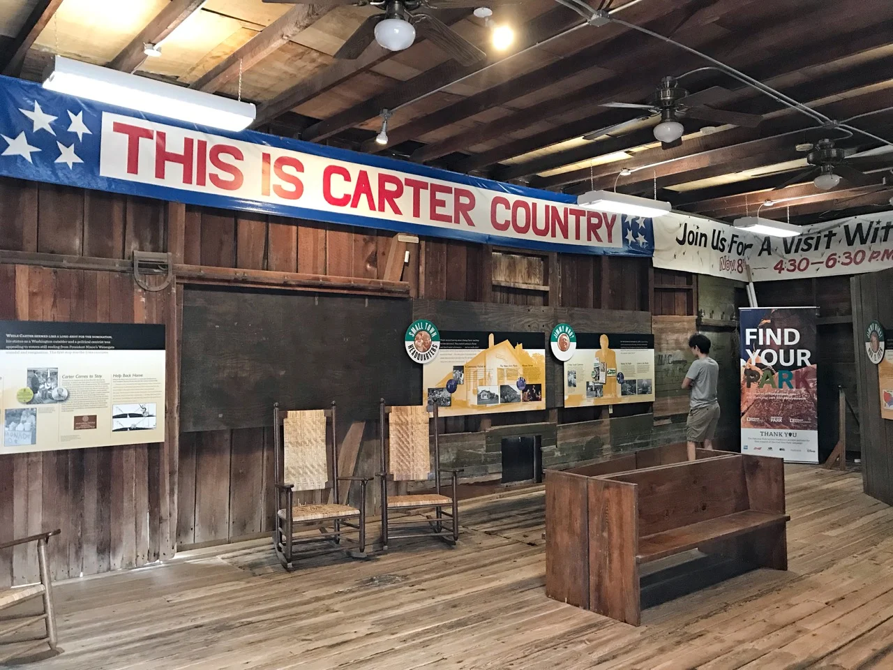 Inside the Plains Depot is a very informative exhibit on Jimmy Carter’s 1976 presidential campaign
