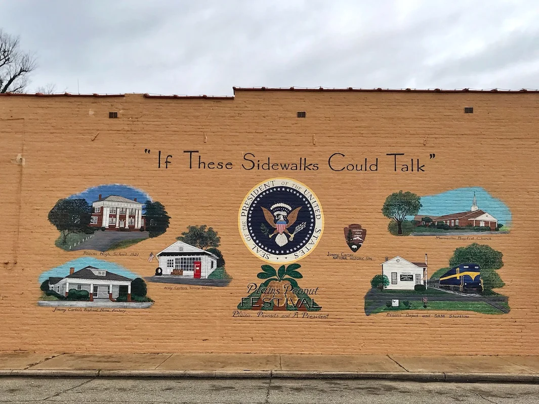 Wall is located just across from the Plains Depot