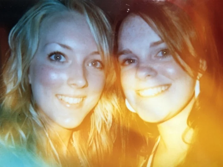 Eighteen year old me and one of my closest teenage friends, clearly totally unaware I was about to discover I'd stuffed up my exit route