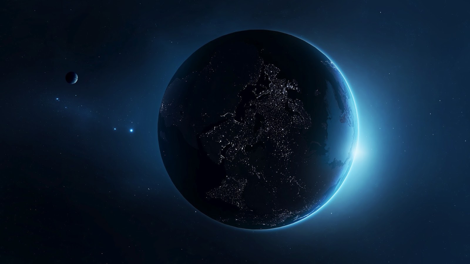 Earth. See if you can spot the moon!