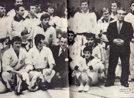 National Team of former Yugoslavia with Kase Taiji sensei, during European Champinoship in Belgrade 1978
