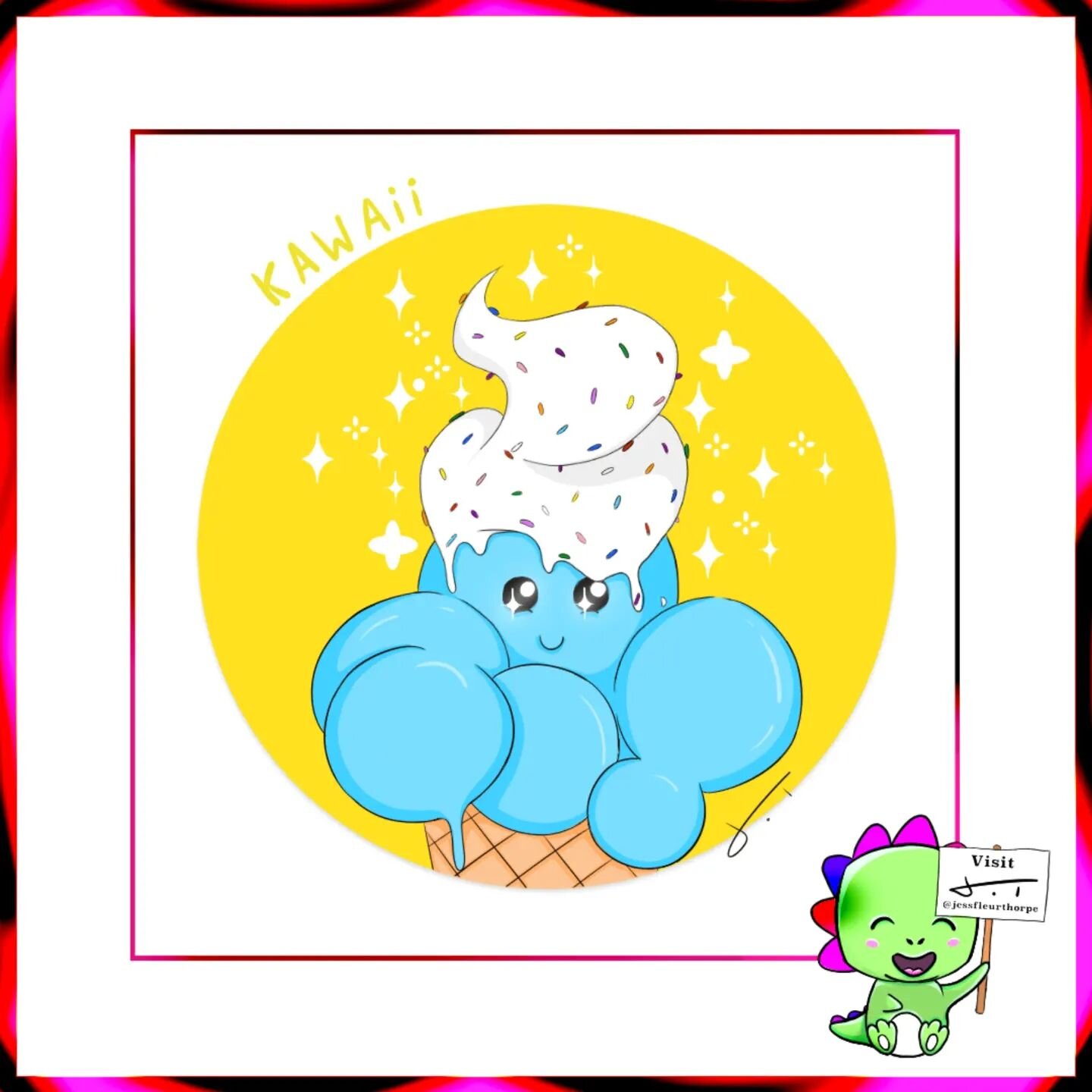 Let me lick ya up and down 😉 🍨🍦- drawing from awhile ago never posted 😁 

&bull;
&bull;
&bull;
&bull;
&bull; 

#kawaii #icecream #queerartist #lgbtqart #girlsanimation #queerillustrator #bisexualpride #iceicebaby #icwcream #dairyfree #artoftheday