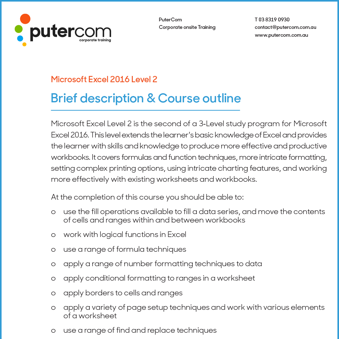 Level 2 Outline