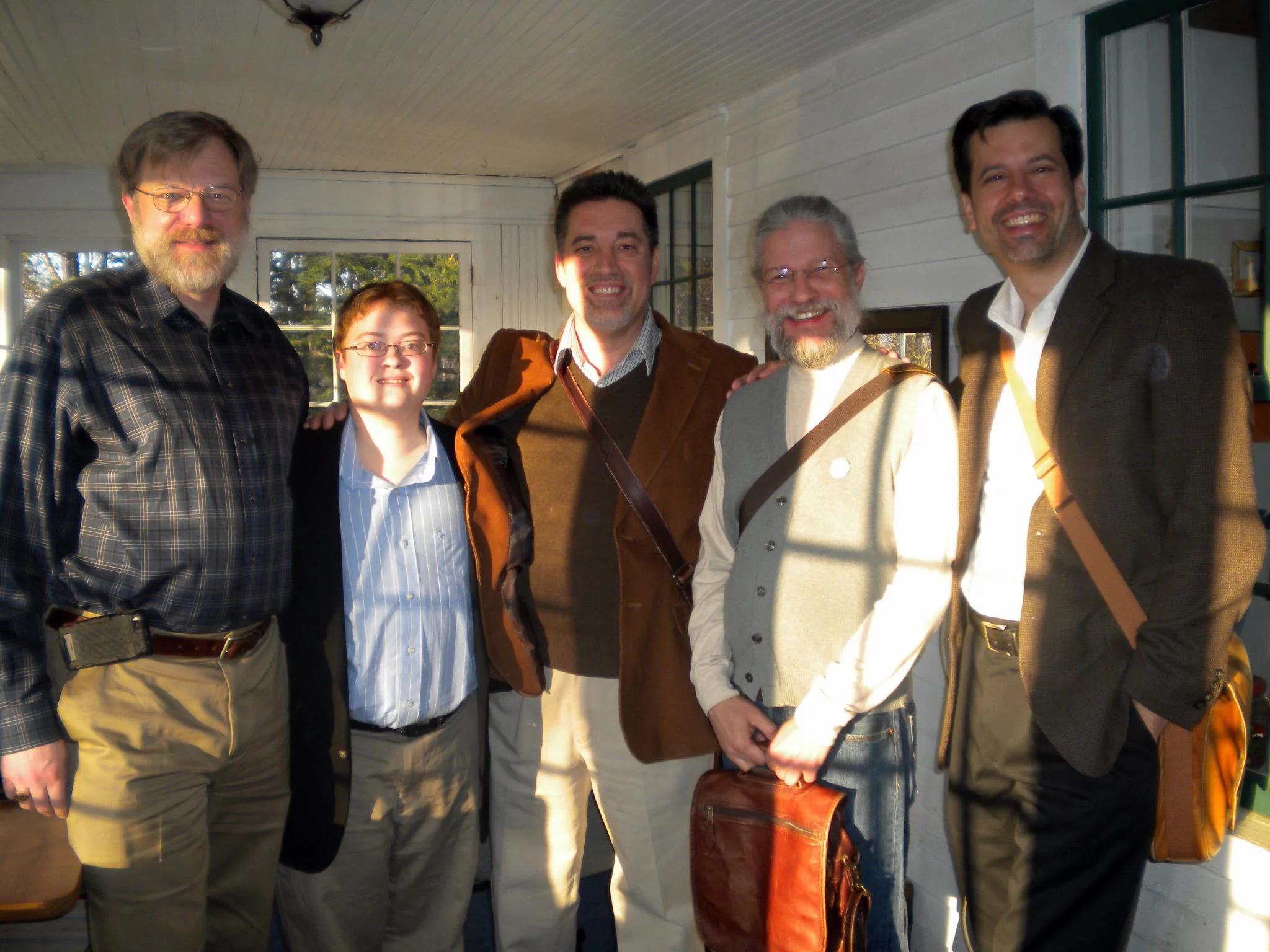 Mark, Ray, Andy, I, and Marc setting out