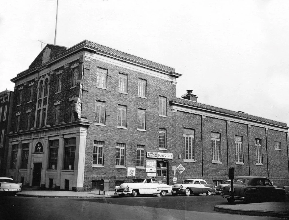 Lithuanian Hall in 1956 – Note the 50‘s automobiles and the Marquee sign hanging from the corner of the building