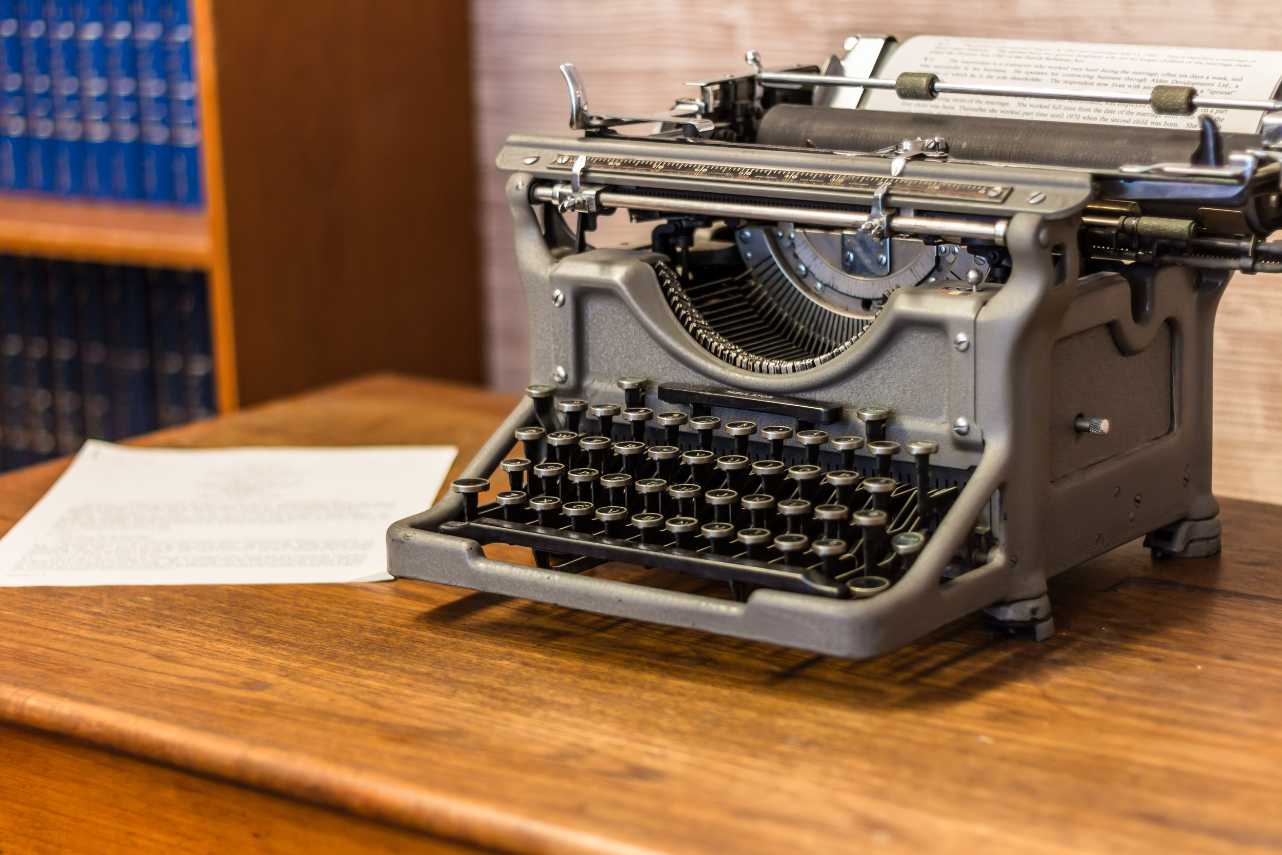 A Typewriter in our Reception Area